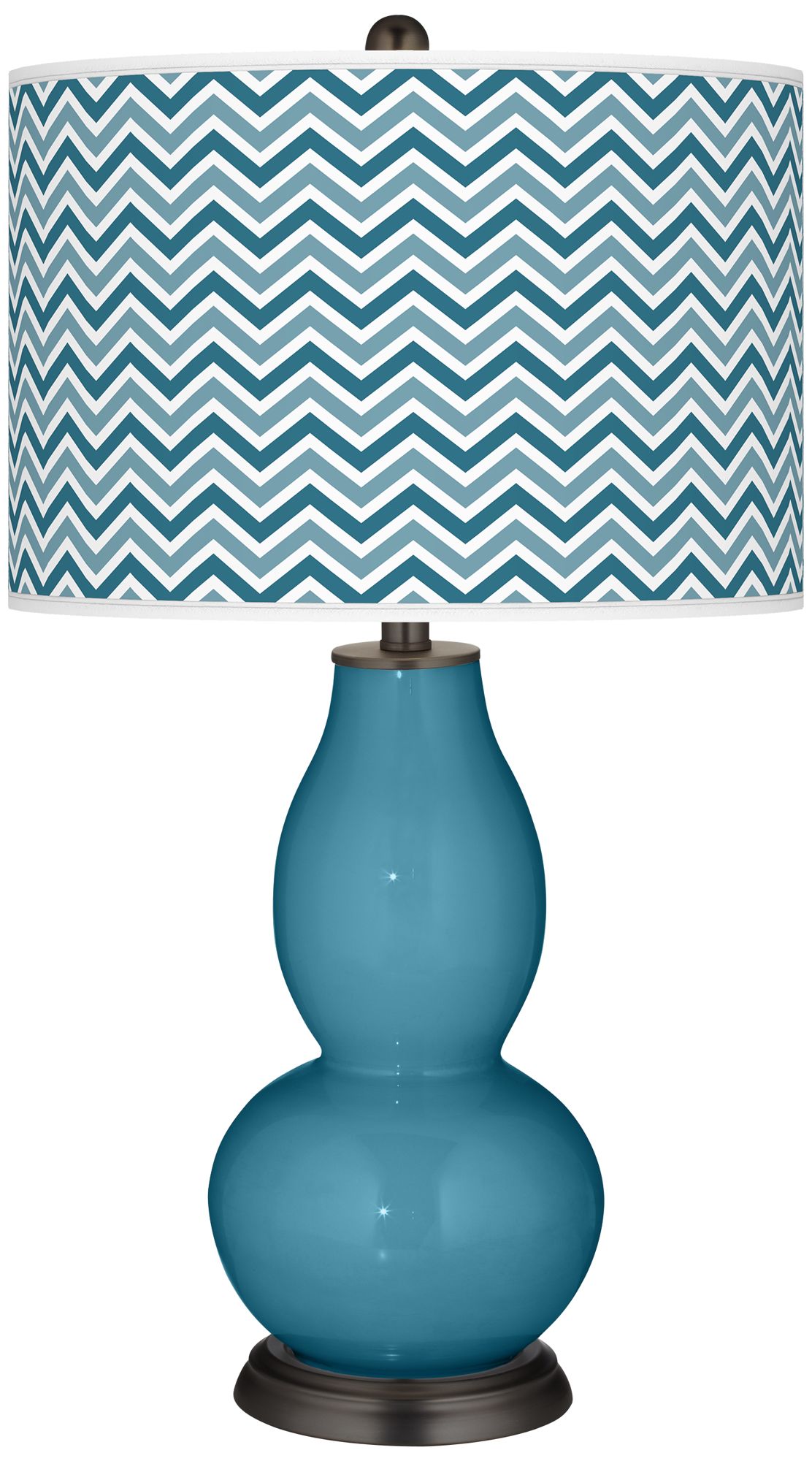 Great Falls Narrow Zig Zag Double Gourd Table Lamp