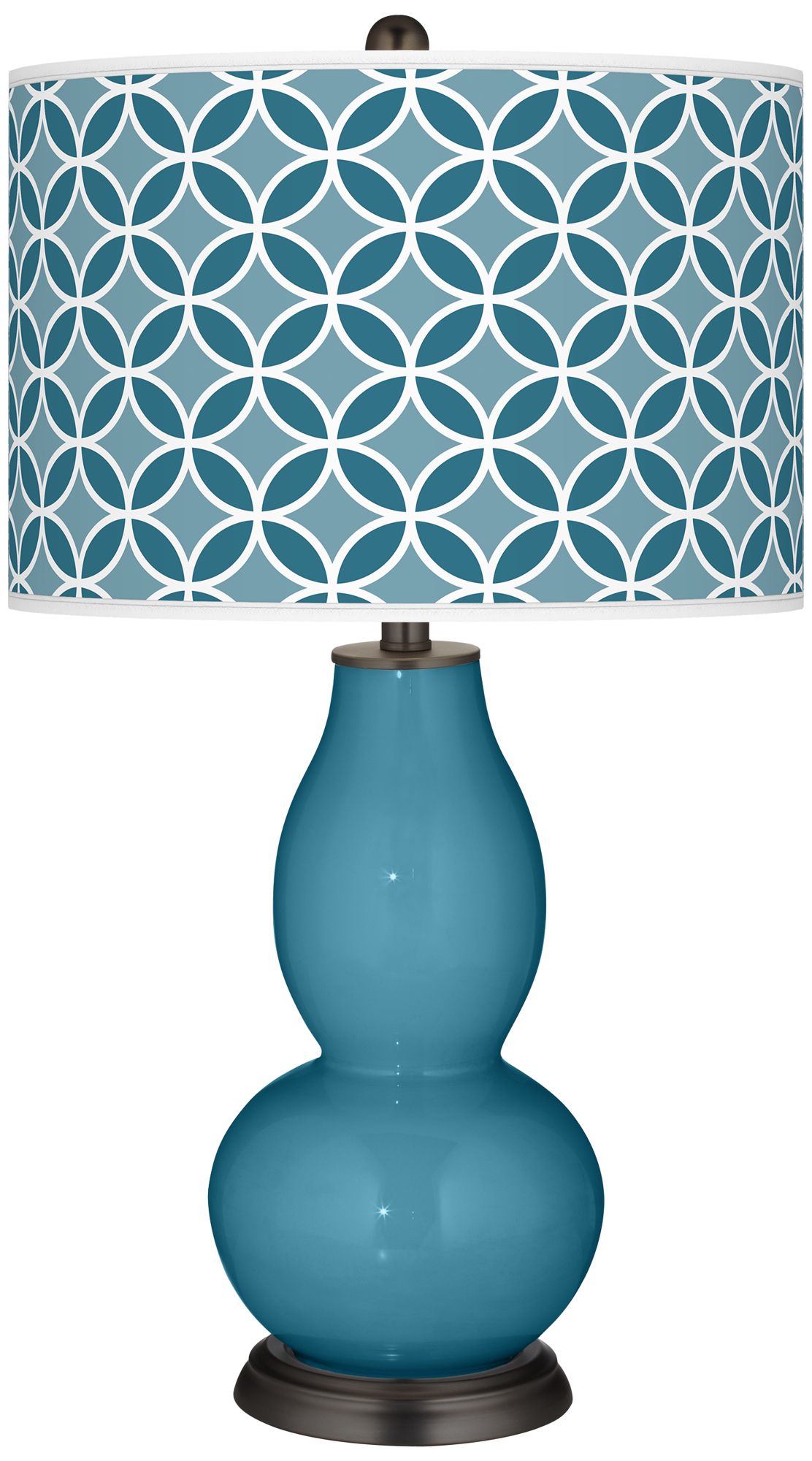Great Falls Circle Rings Double Gourd Table Lamp