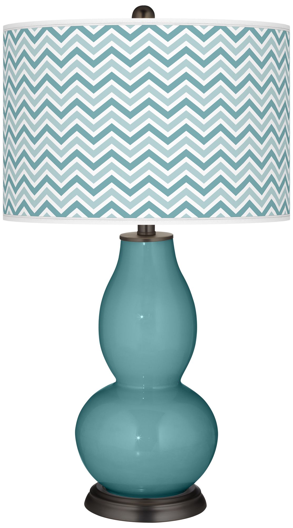 Reflecting Pool Narrow Zig Zag Double Gourd Table Lamp