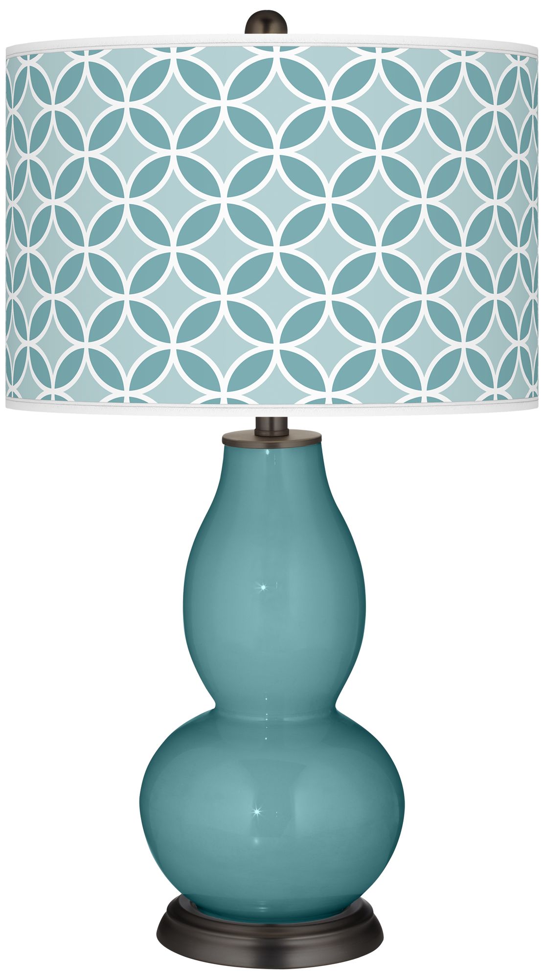 Reflecting Pool Circle Rings Double Gourd Table Lamp