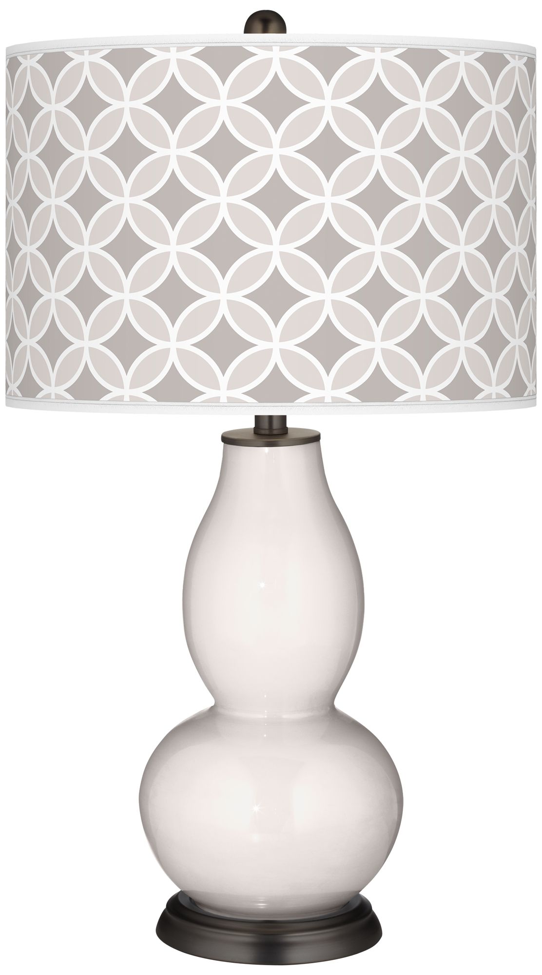 Smart White Circle Rings Double Gourd Table Lamp