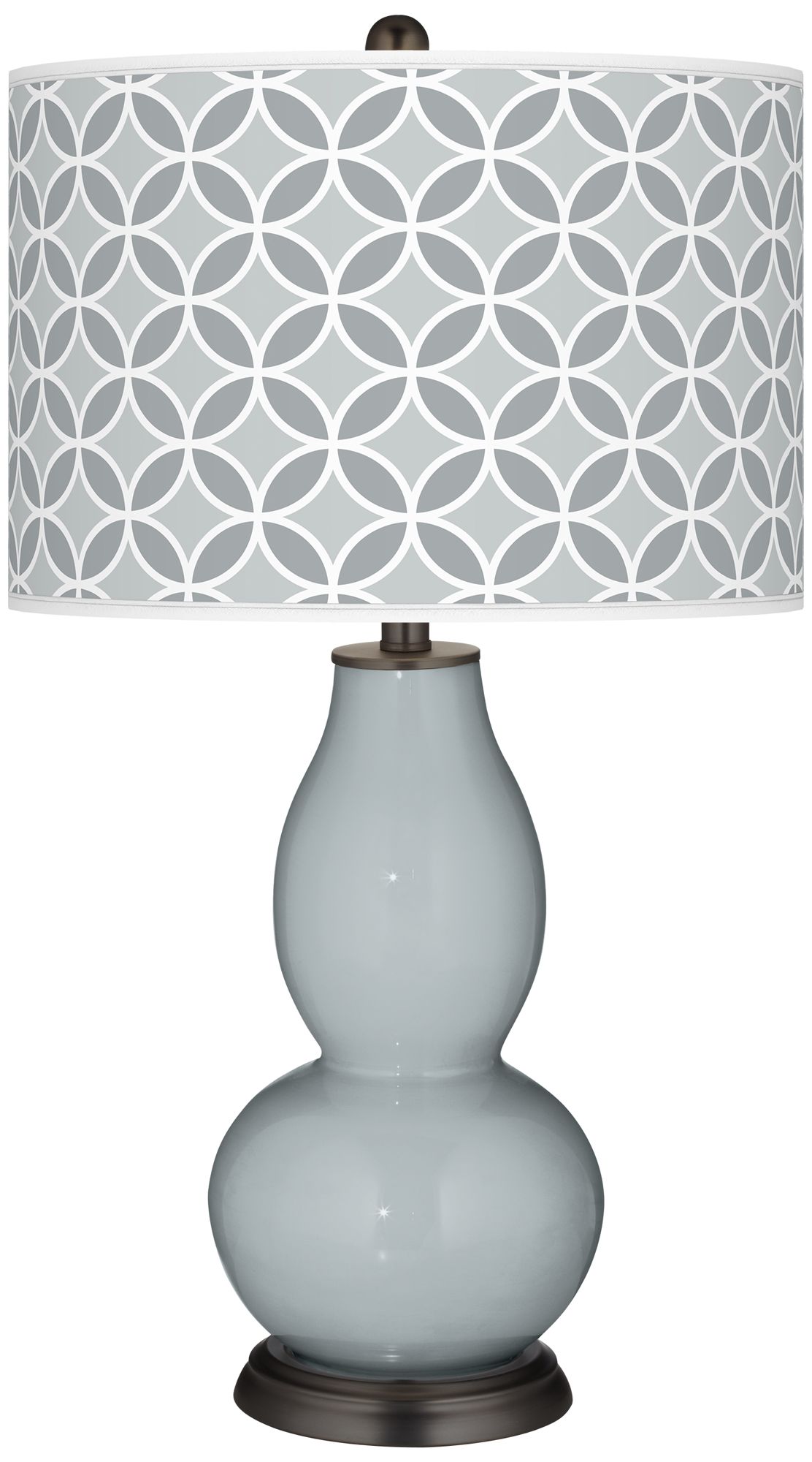 Uncertain Gray Circle Rings Double Gourd Table Lamp