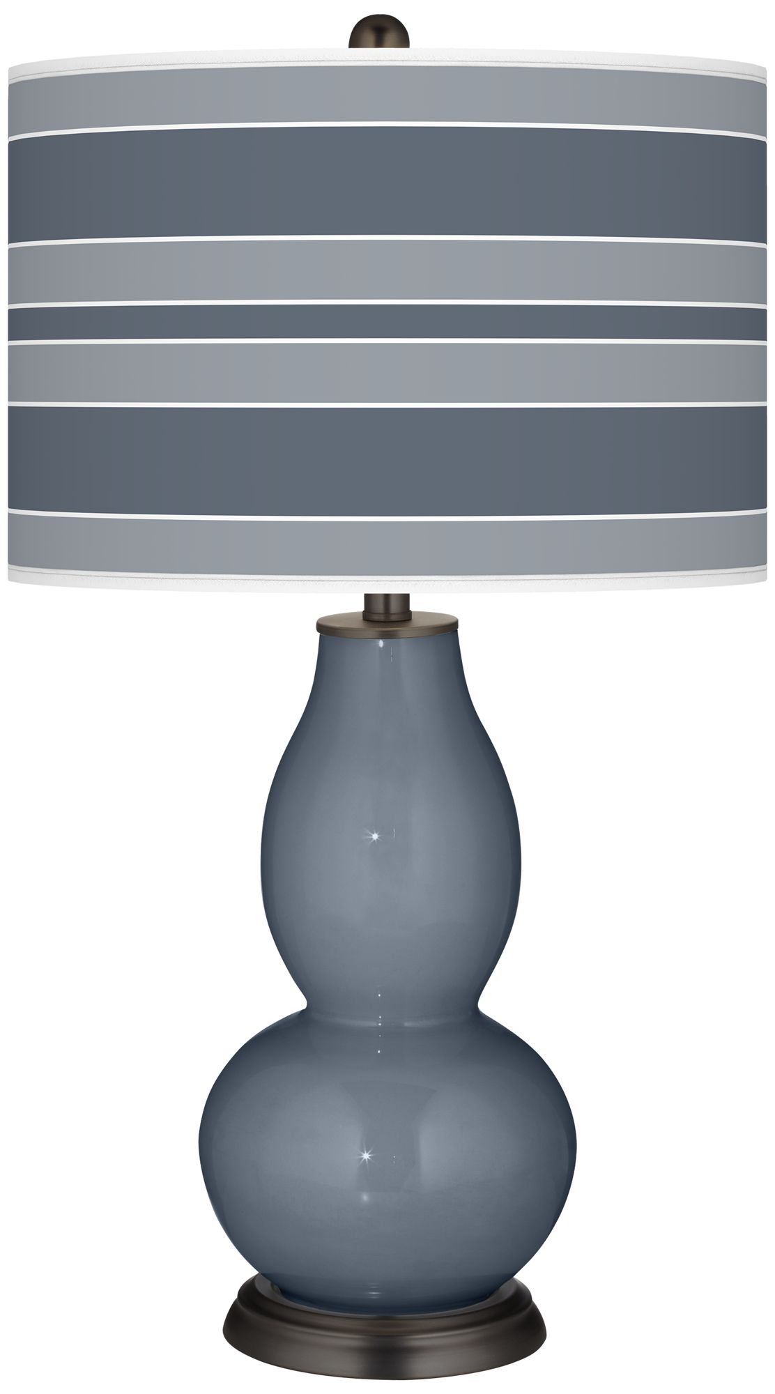 Granite Peak Bold Stripe Double Gourd Table Lamp