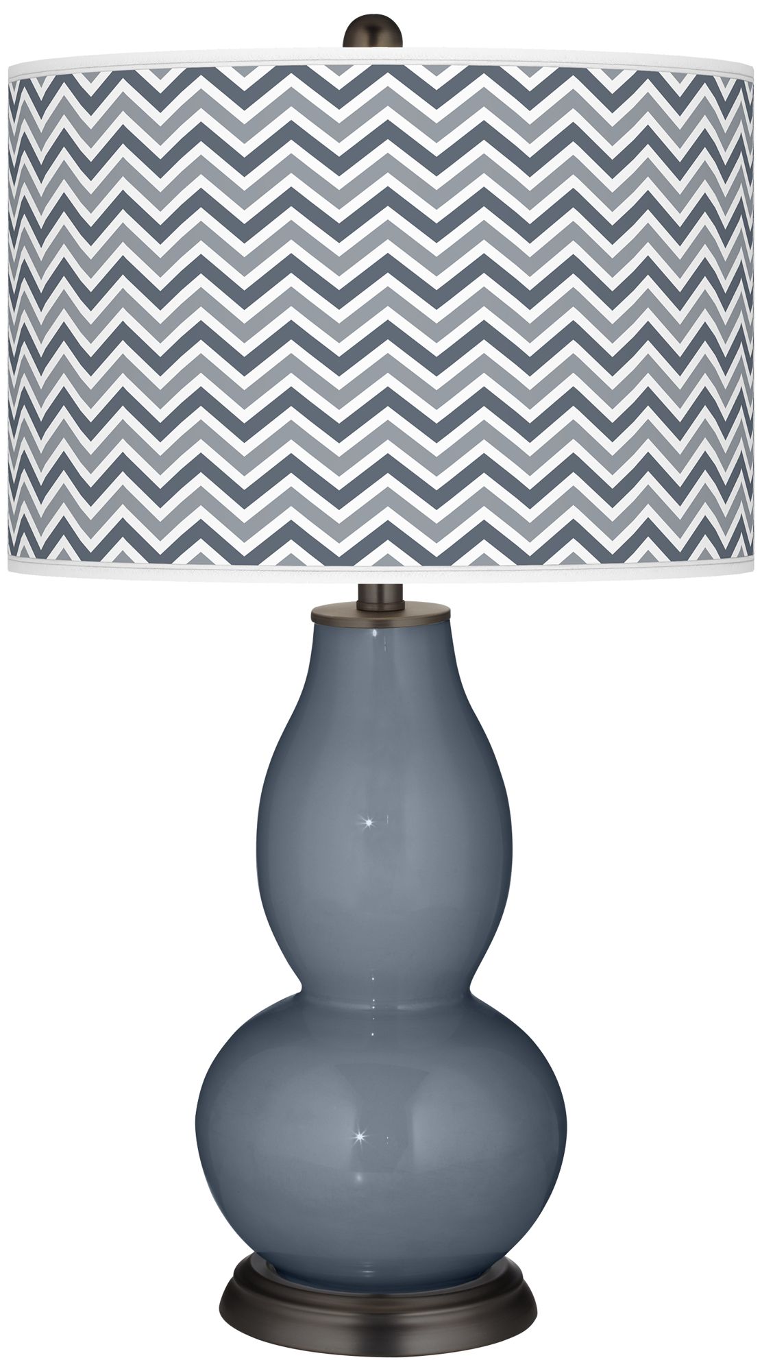 Granite Peak Narrow Zig Zag Double Gourd Table Lamp