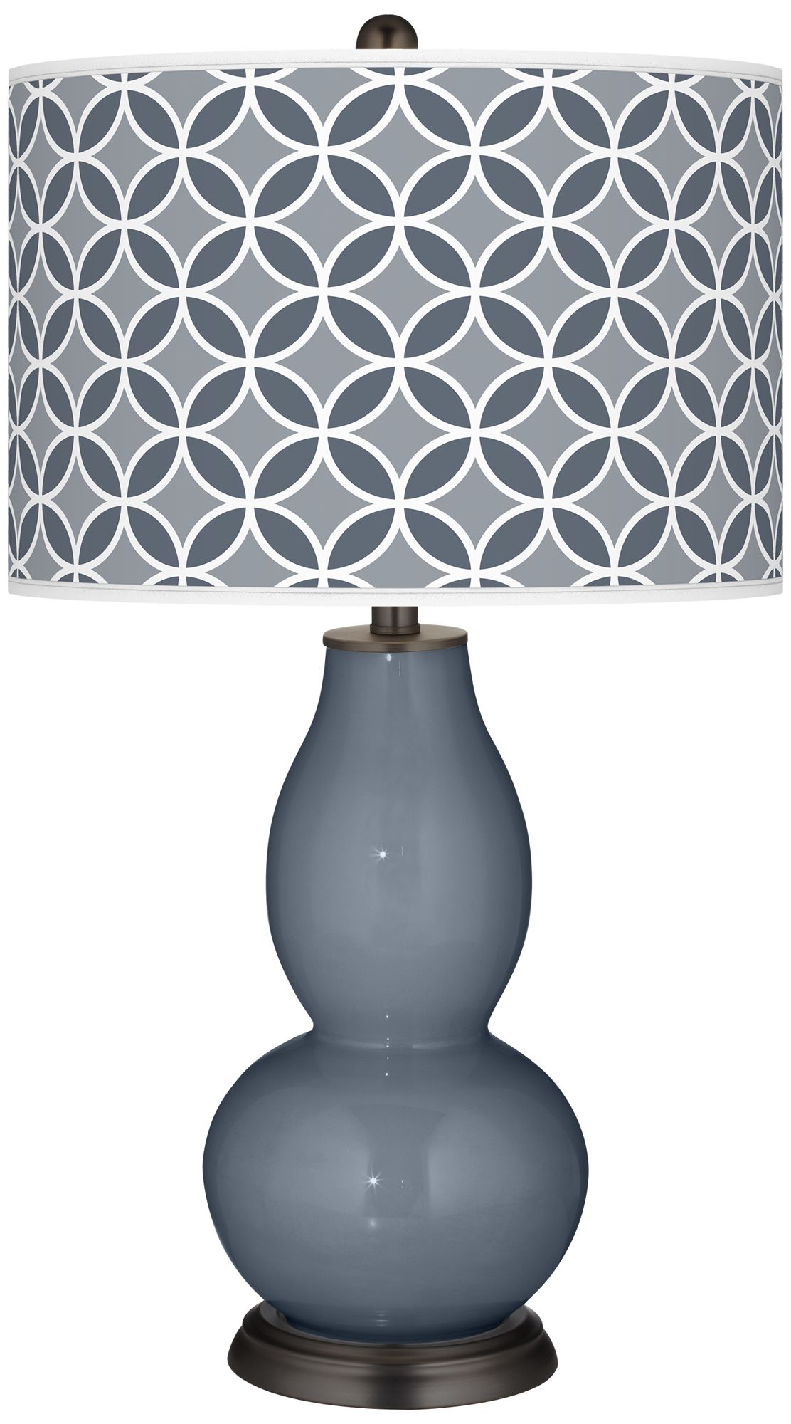 Granite Peak Circle Rings Double Gourd Table Lamp