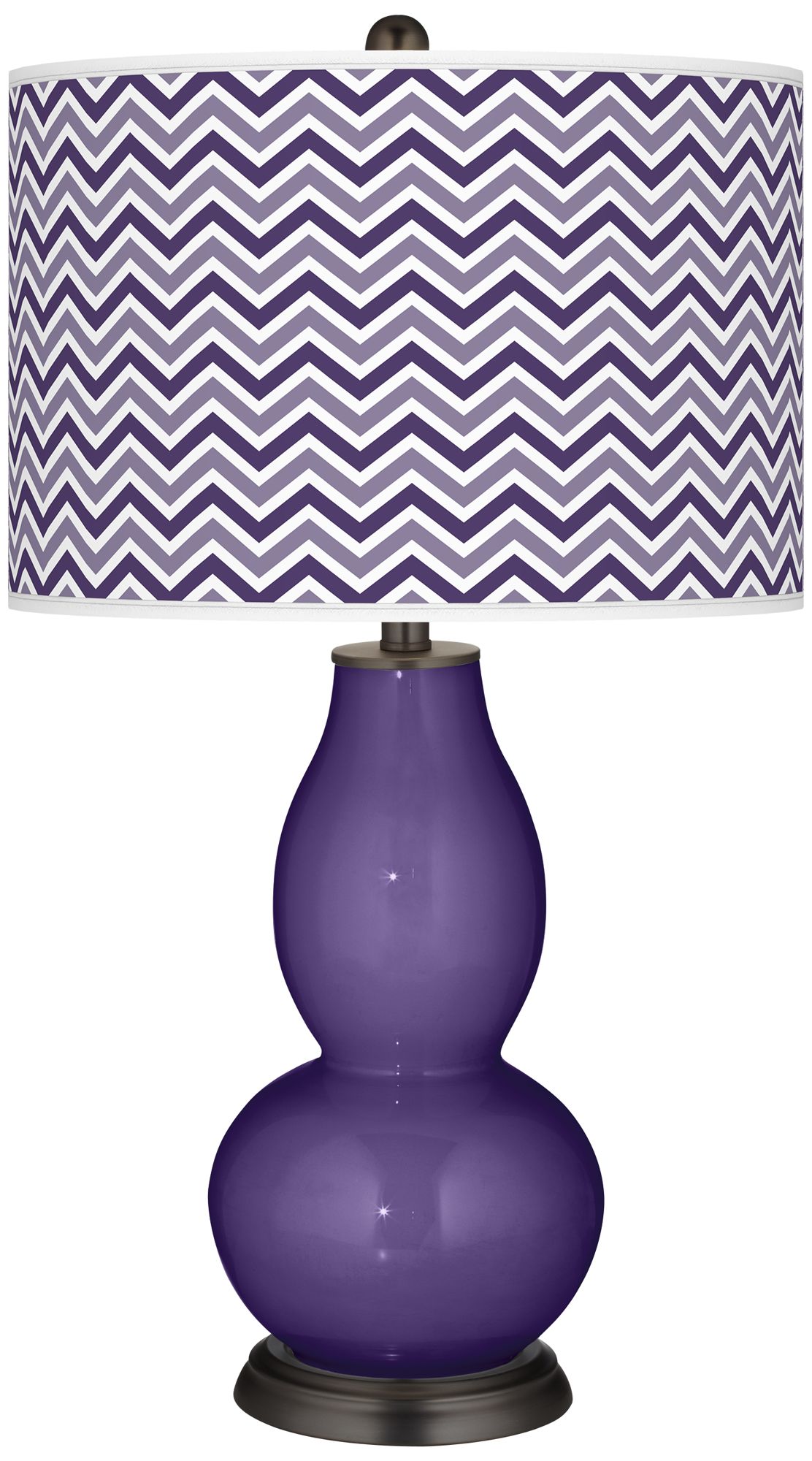 Izmir Purple Narrow Zig Zag Double Gourd Table Lamp
