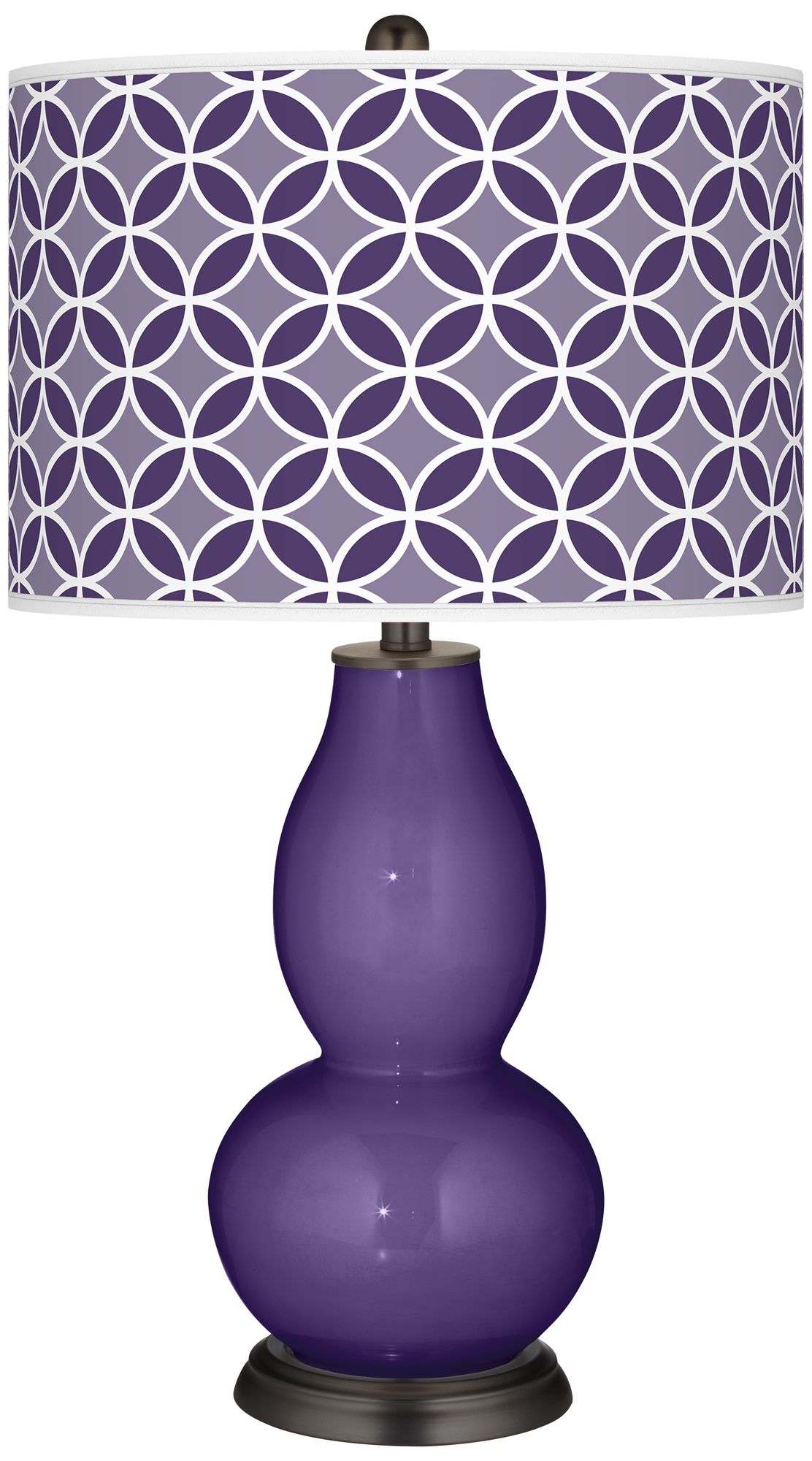 Izmir Purple Circle Rings Double Gourd Table Lamp