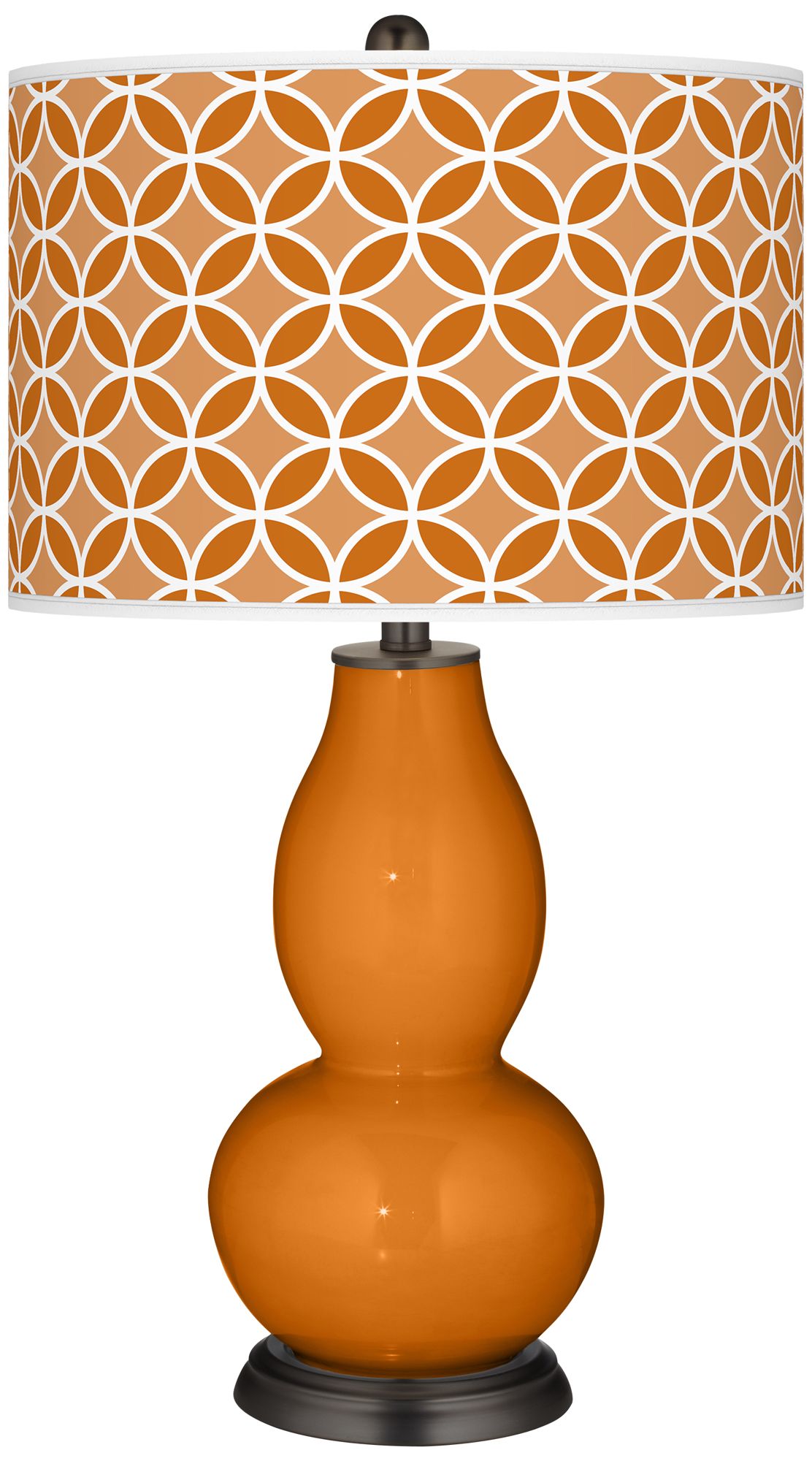 Cinnamon Spice Circle Rings Double Gourd Table Lamp