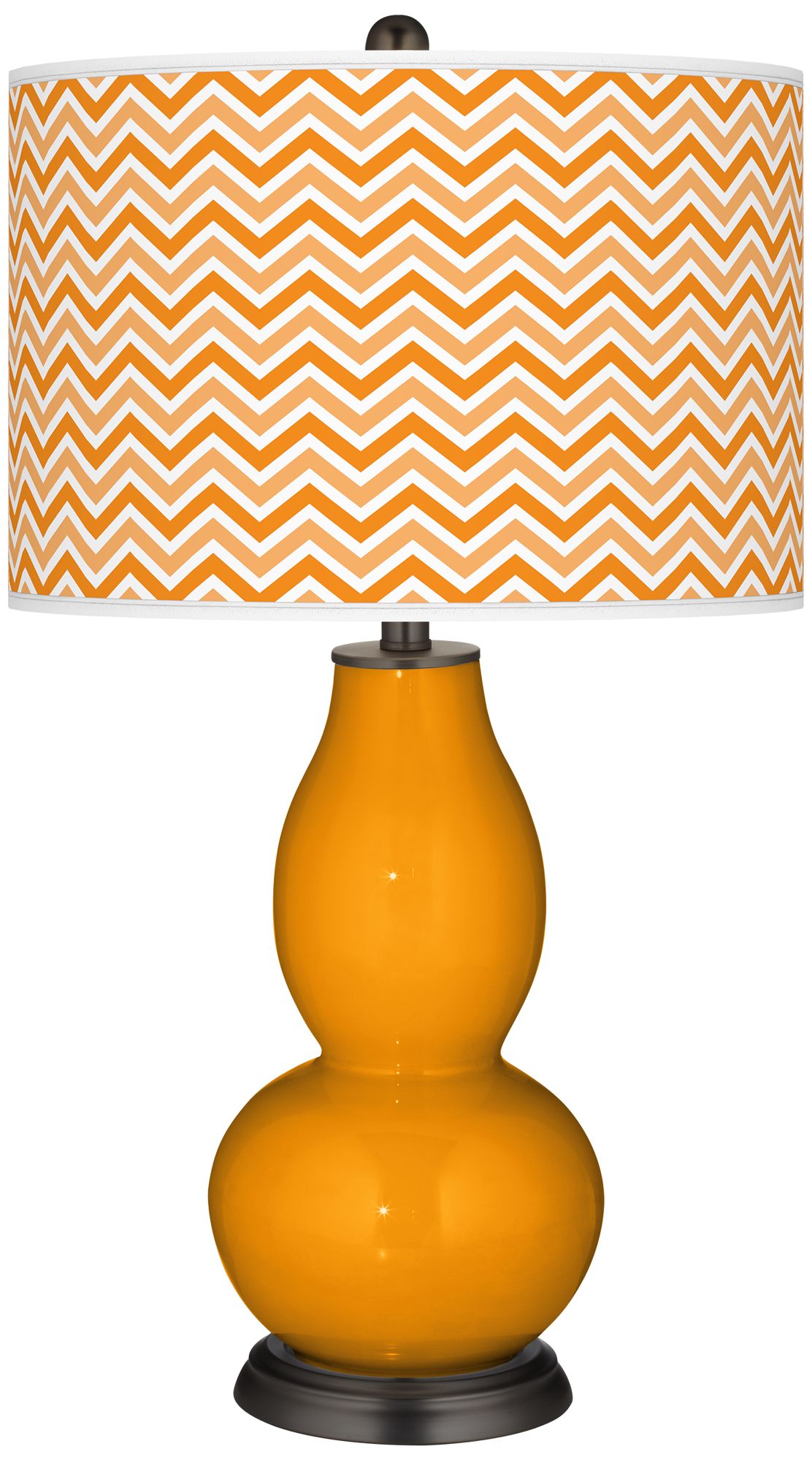 Mango Narrow Zig Zag Double Gourd Table Lamp