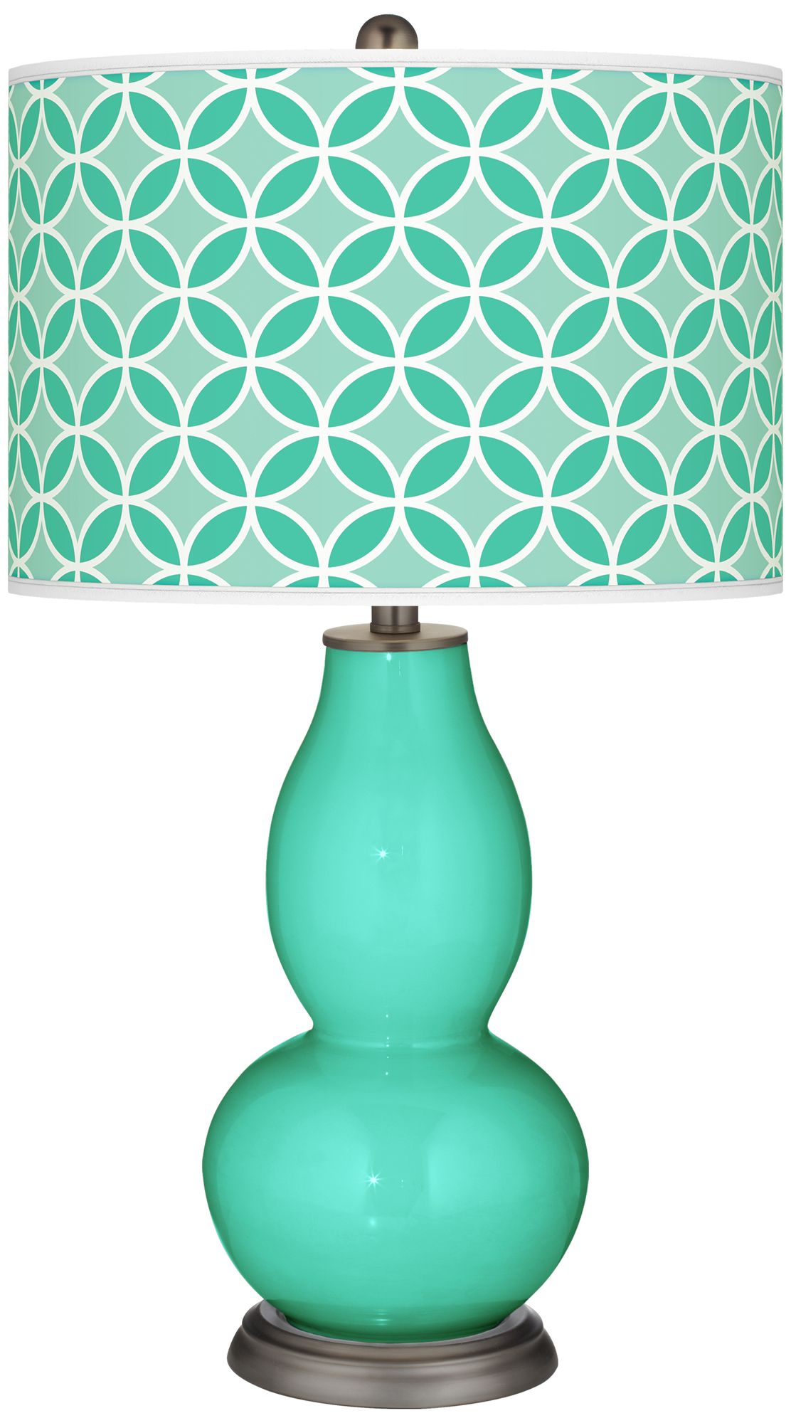 Turquoise Circle Rings Double Gourd Table Lamp