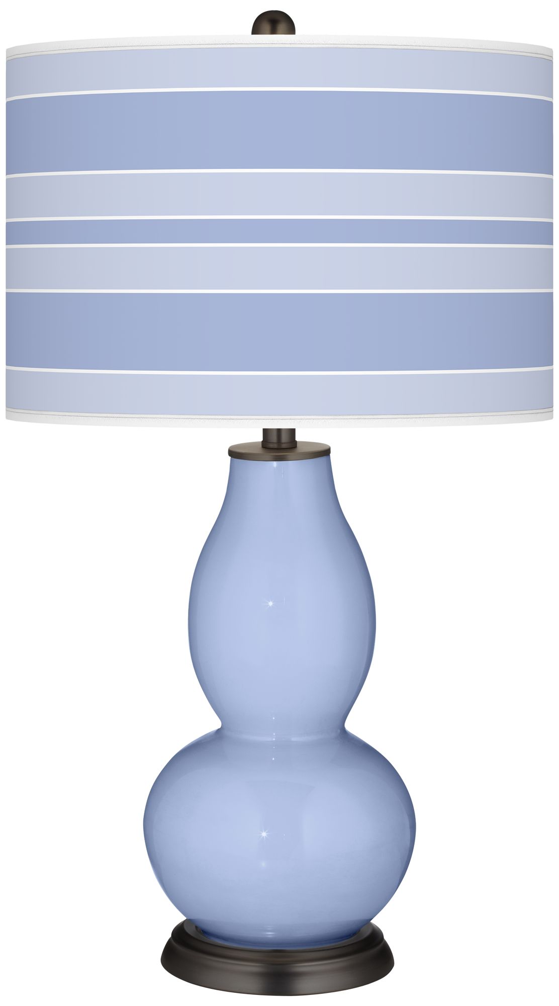 Lilac Bold Stripe Double Gourd Table Lamp