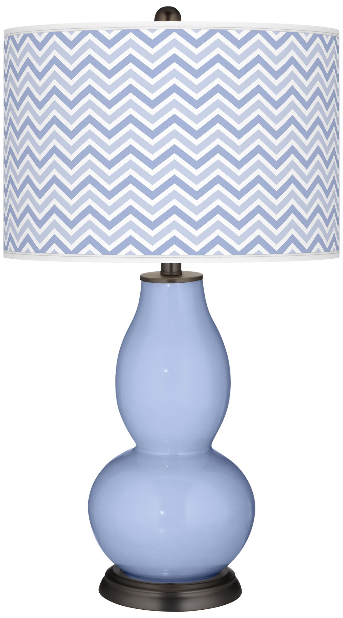 Lilac Narrow Zig Zag Double Gourd Table Lamp