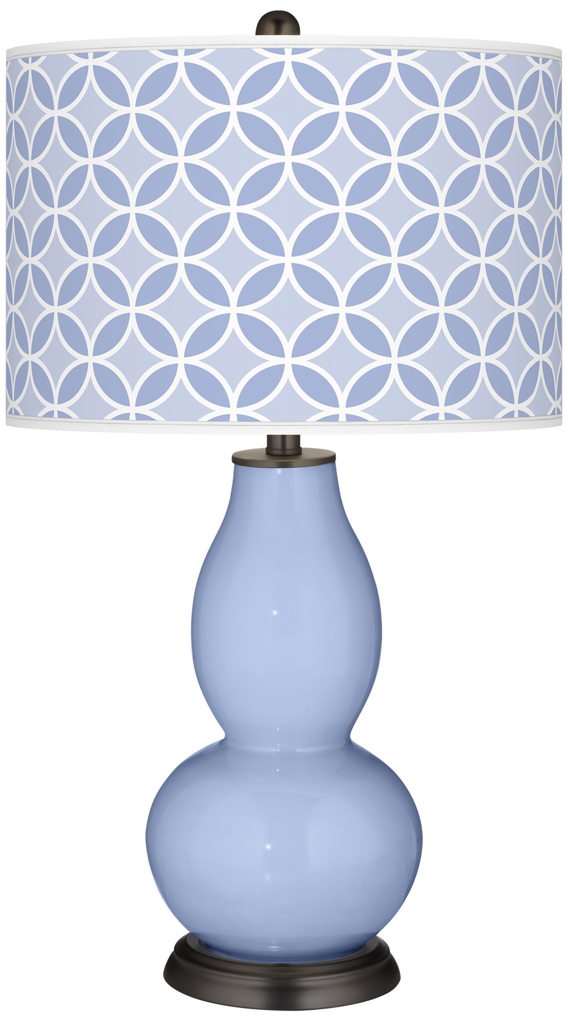 Lilac Circle Rings Double Gourd Table Lamp