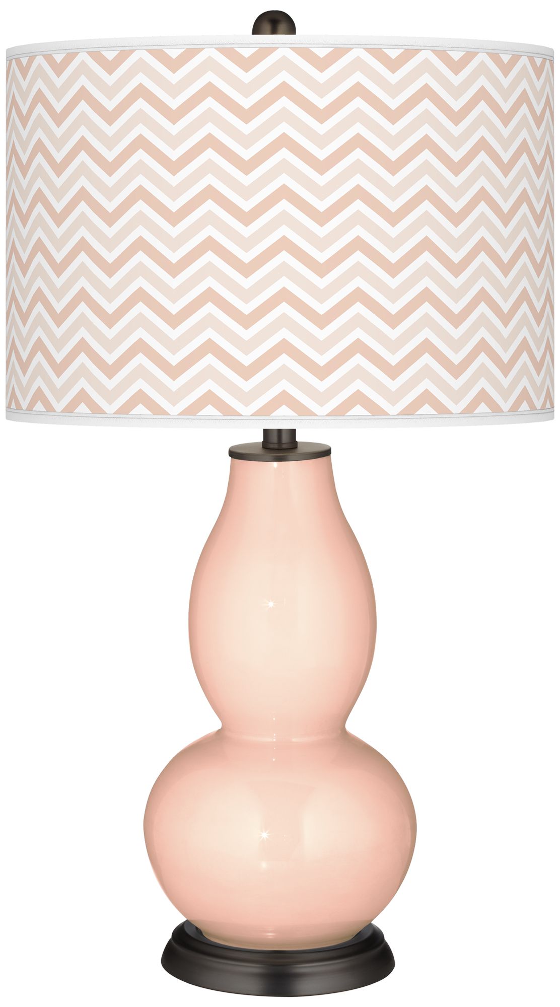 Linen Narrow Zig Zag Double Gourd Table Lamp