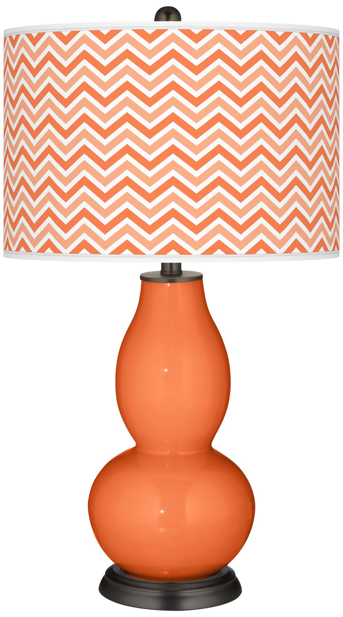 Nectarine Narrow Zig Zag Double Gourd Table Lamp