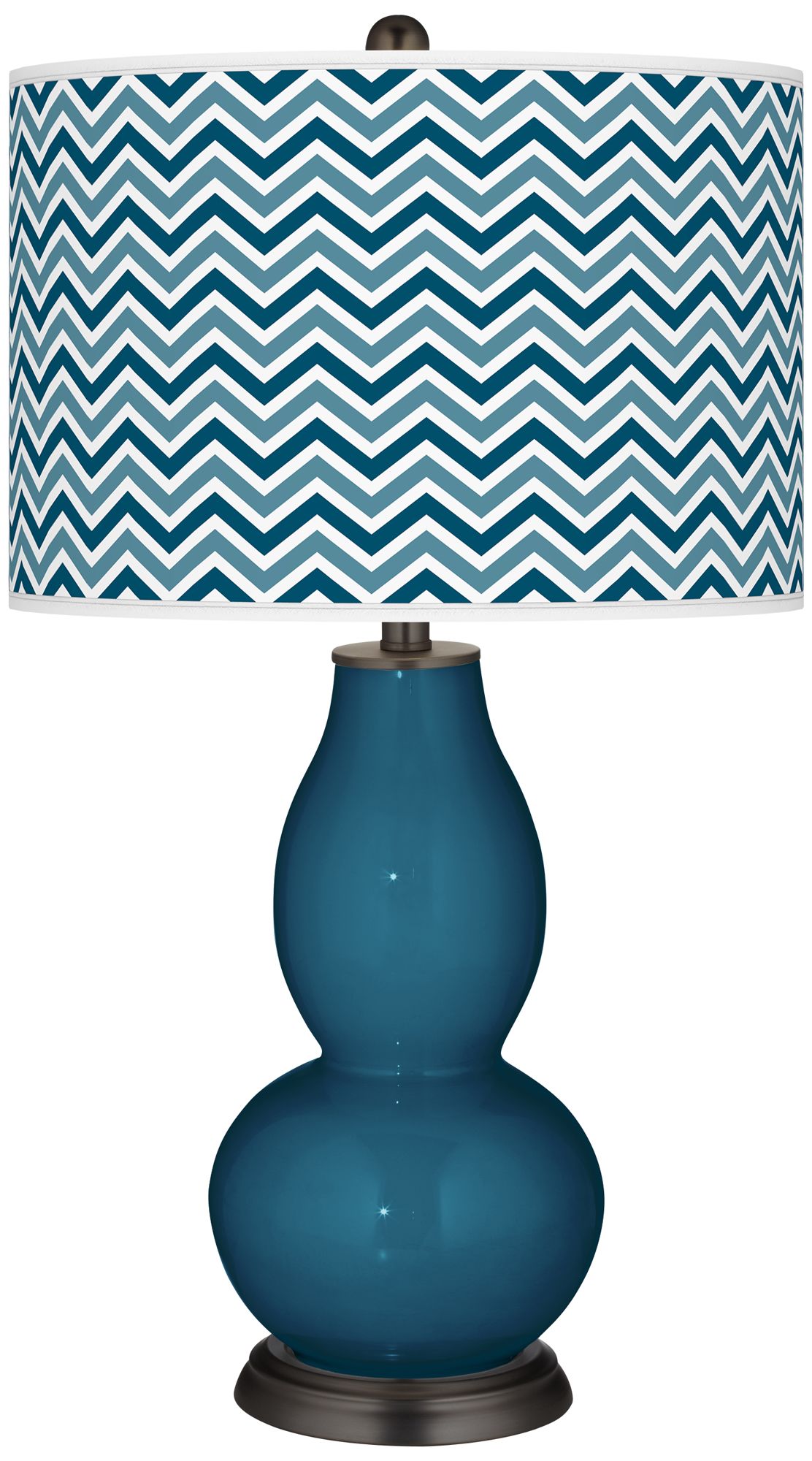 Oceanside Narrow Zig Zag Double Gourd Table Lamp