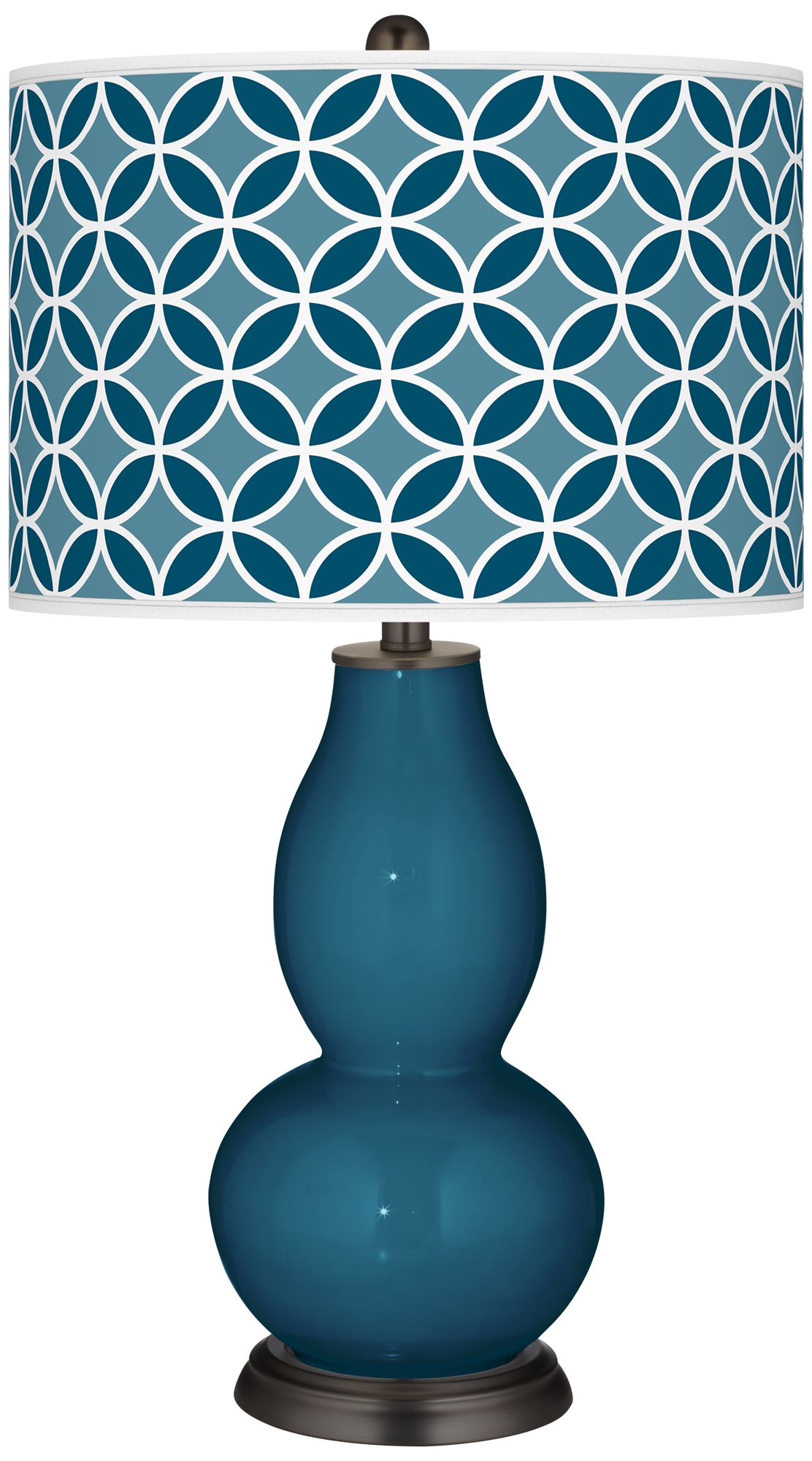 Oceanside Circle Rings Double Gourd Table Lamp