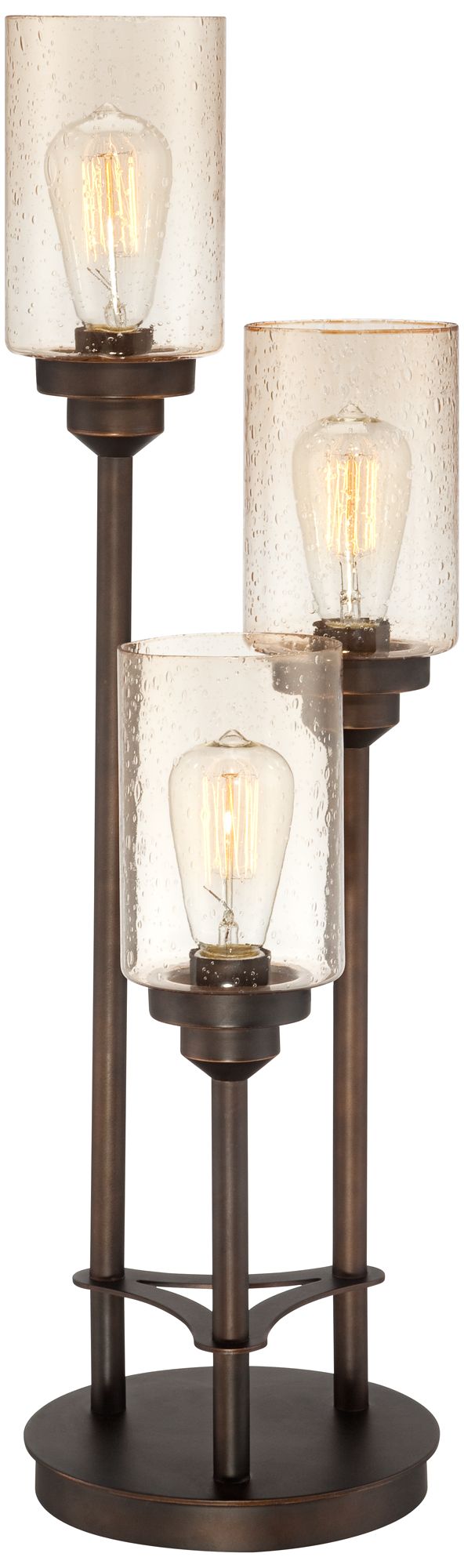3-Light  Industrial Edison Bulb Console Lamp