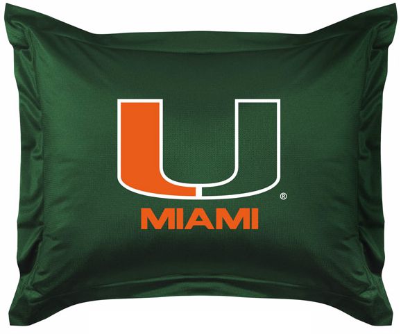NCAA University of Miami Hurricanes Locker Room Pillow Sham