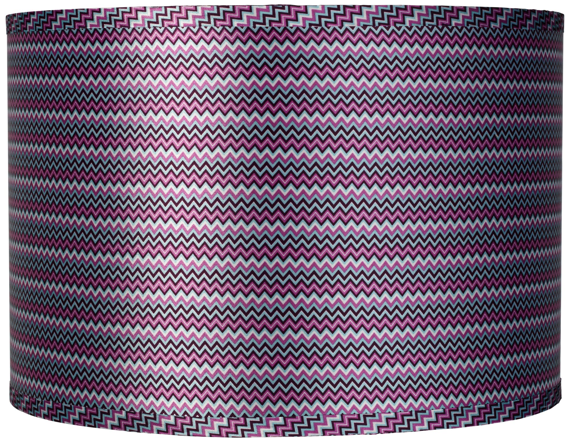 Purple Zig Zag Drum Lamp Shade 16x16x11 (Spider)