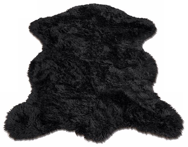 Black Bear 011 Faux Fur Area Rug