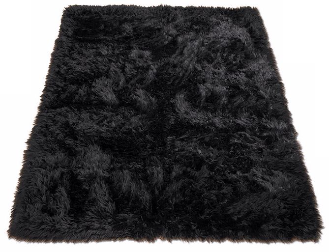 Black Bear 012 Faux Fur Area Rug