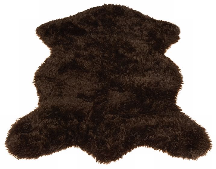 Brown Bear 021 Faux Fur Area Rug