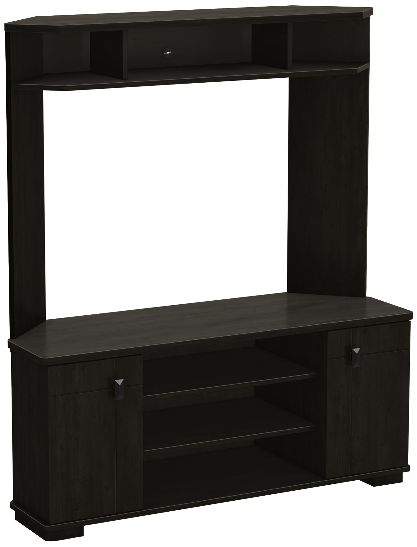 Vertex 2-Door Ebony Corner TV Unit