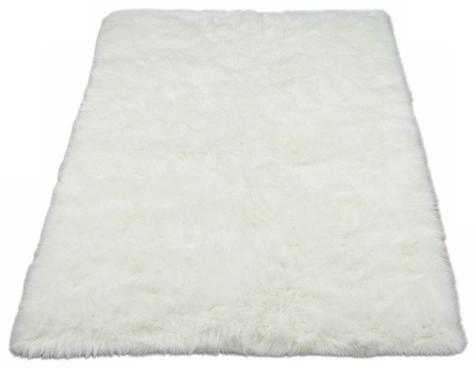 White Polar Bear 032 Faux Fur Area Rug