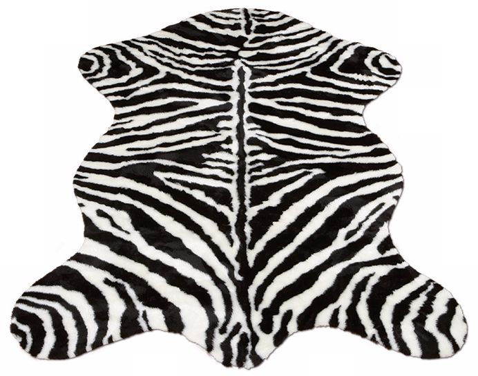 Zebra Stripe 131 Faux Fur Area Rug