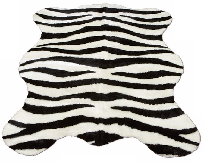 Zebra Stripe 141 Faux Fur Area Rug
