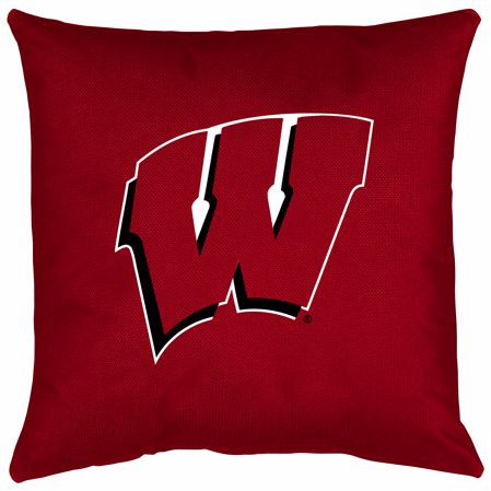 NCAA Wisconsin Badgers Locker Room Throw Pillow