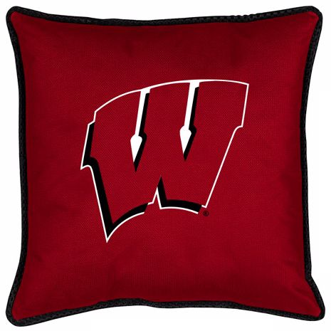 NCAA Wisconsin Badgers Sidelines Throw Pillow