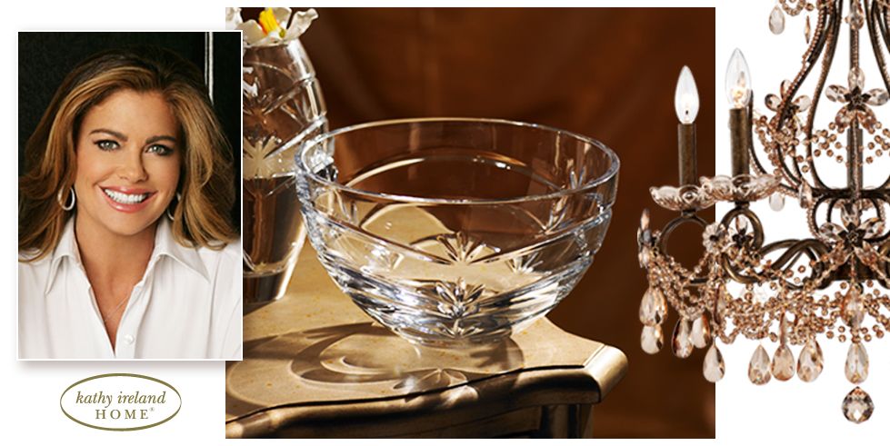 Up to 66% off of chandeliers, table lamps, and crystal home decor by Kathy Ireland.