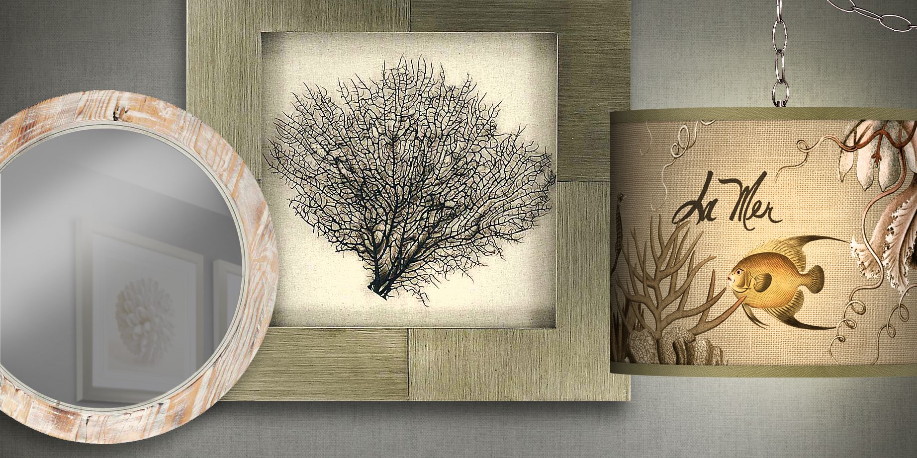 Coastal chic home decor at 70% off from 55 Downing Street.