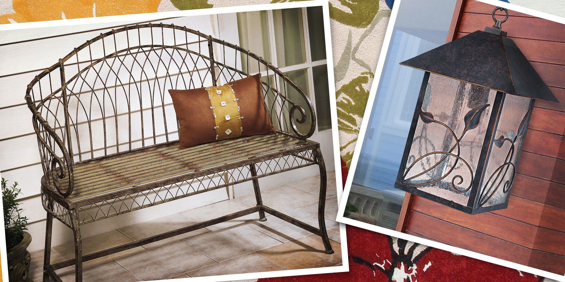 Outdoor furniture, lighting, and decor to decorate your porch or patio from 55 Downing Street.