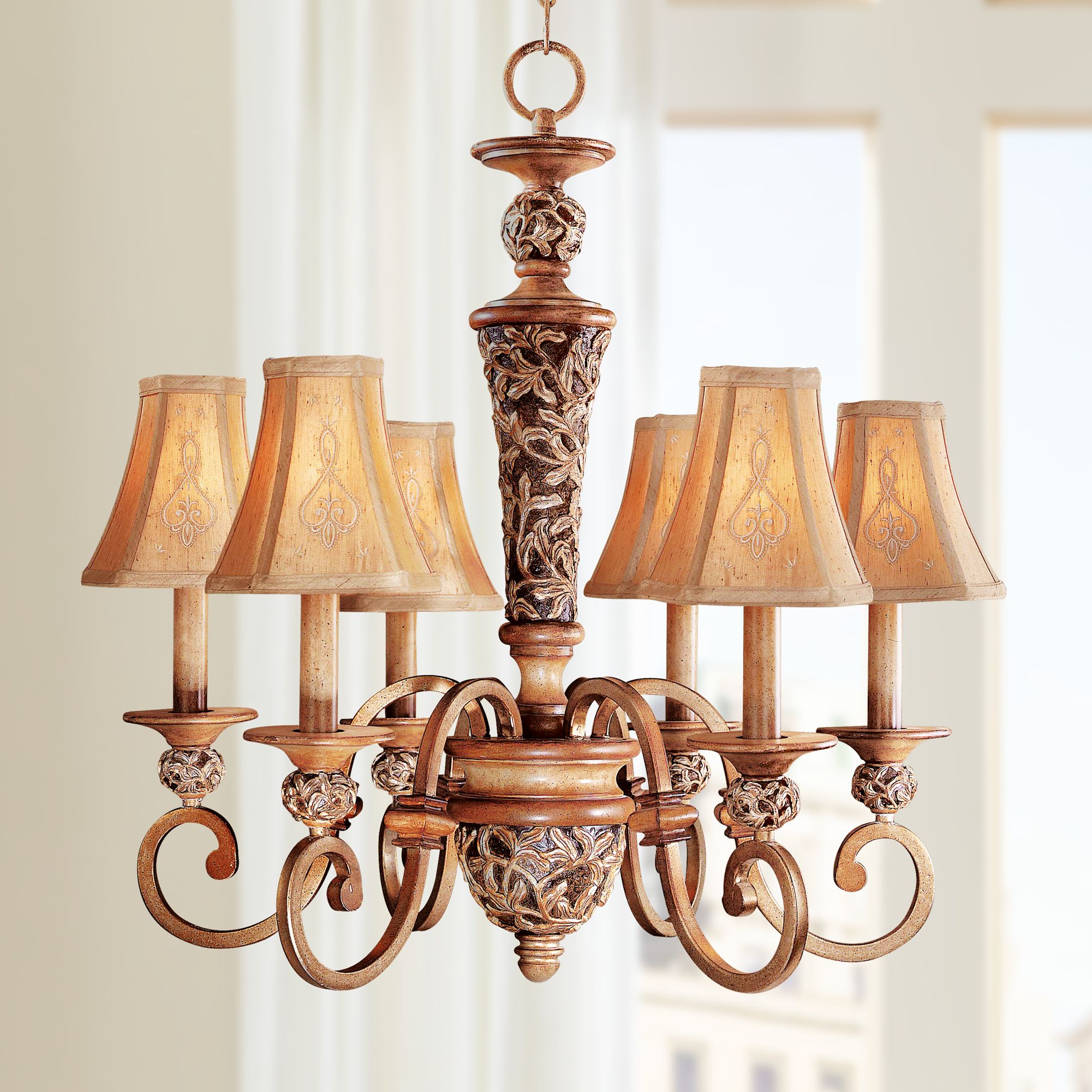 Jessica McClintock's Salon Grand Six Light Chandelier