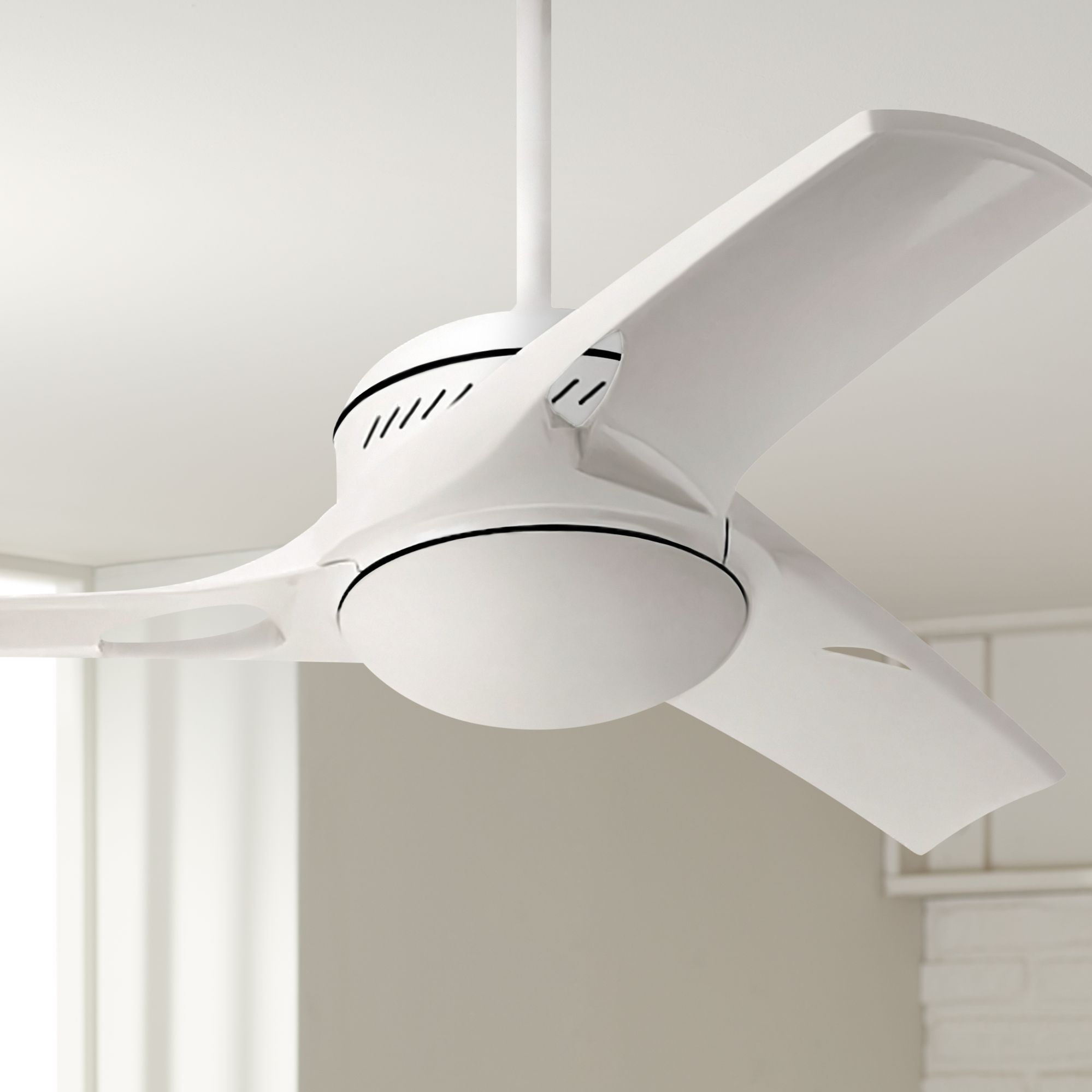 38" Monte Carlo Mach Two White Ceiling Fan