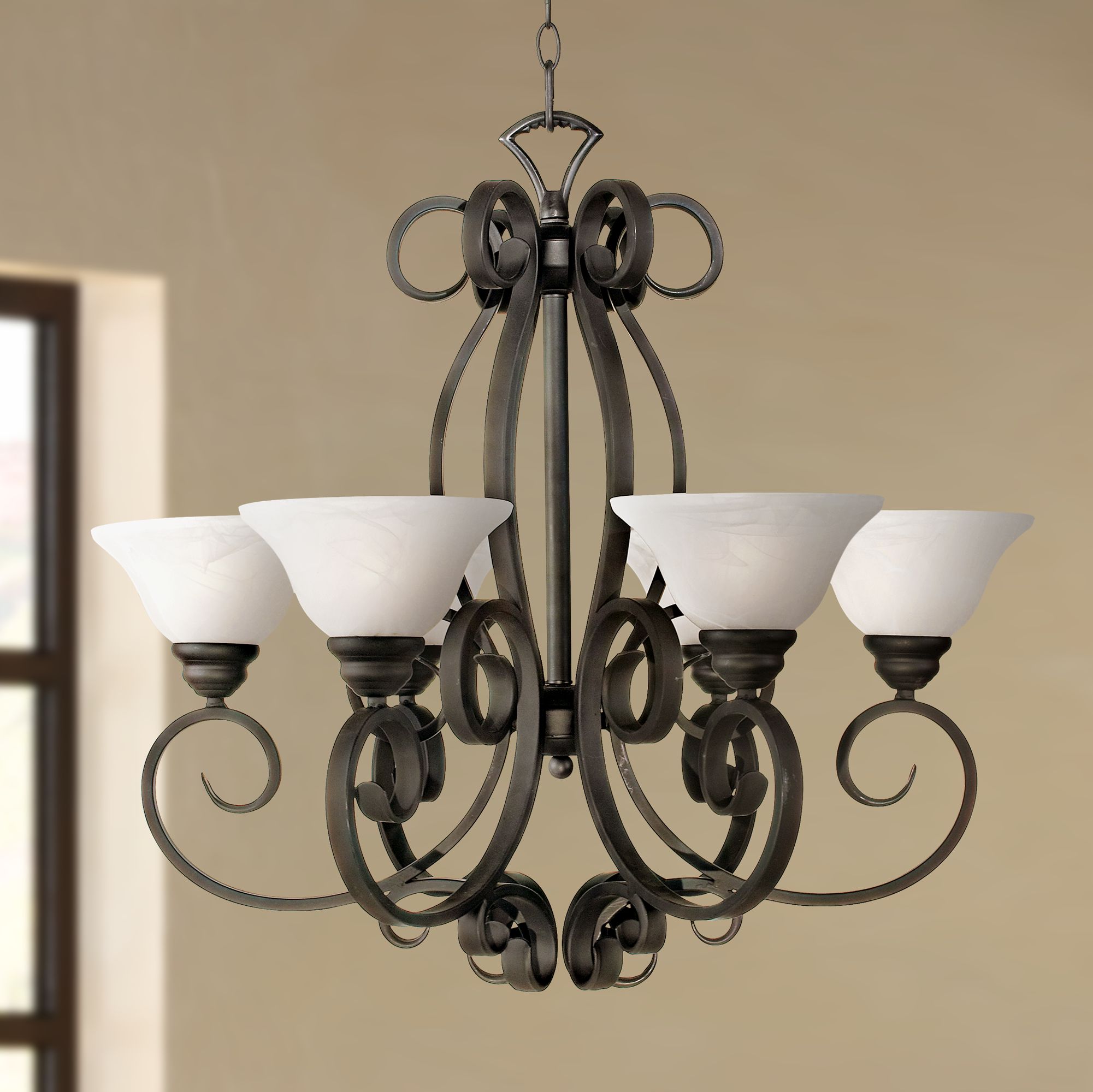 Manchester Collection Iron 28" Wide  Chandelier