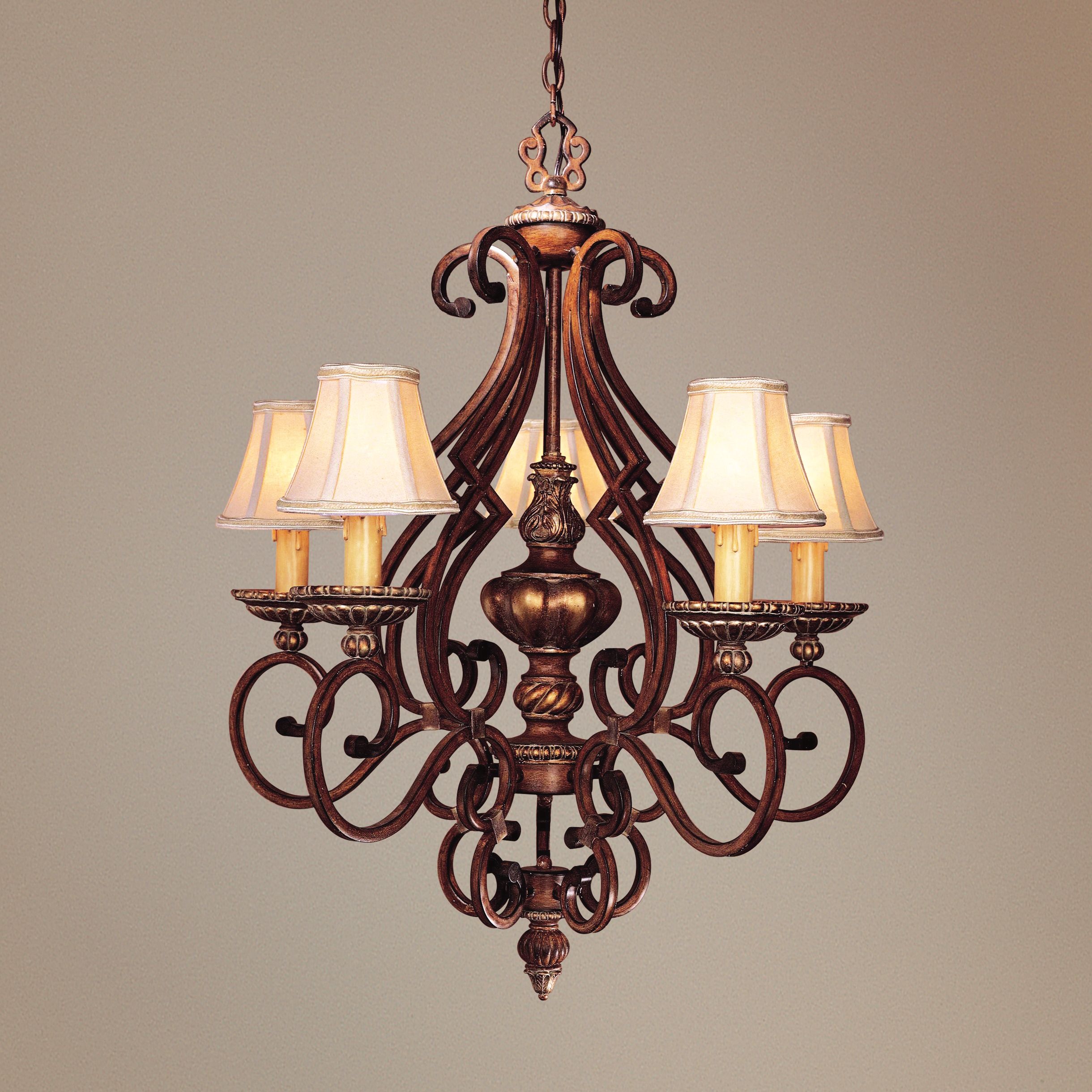 Belcaro Collection Ornate 27" Wide Five Light Chandelier