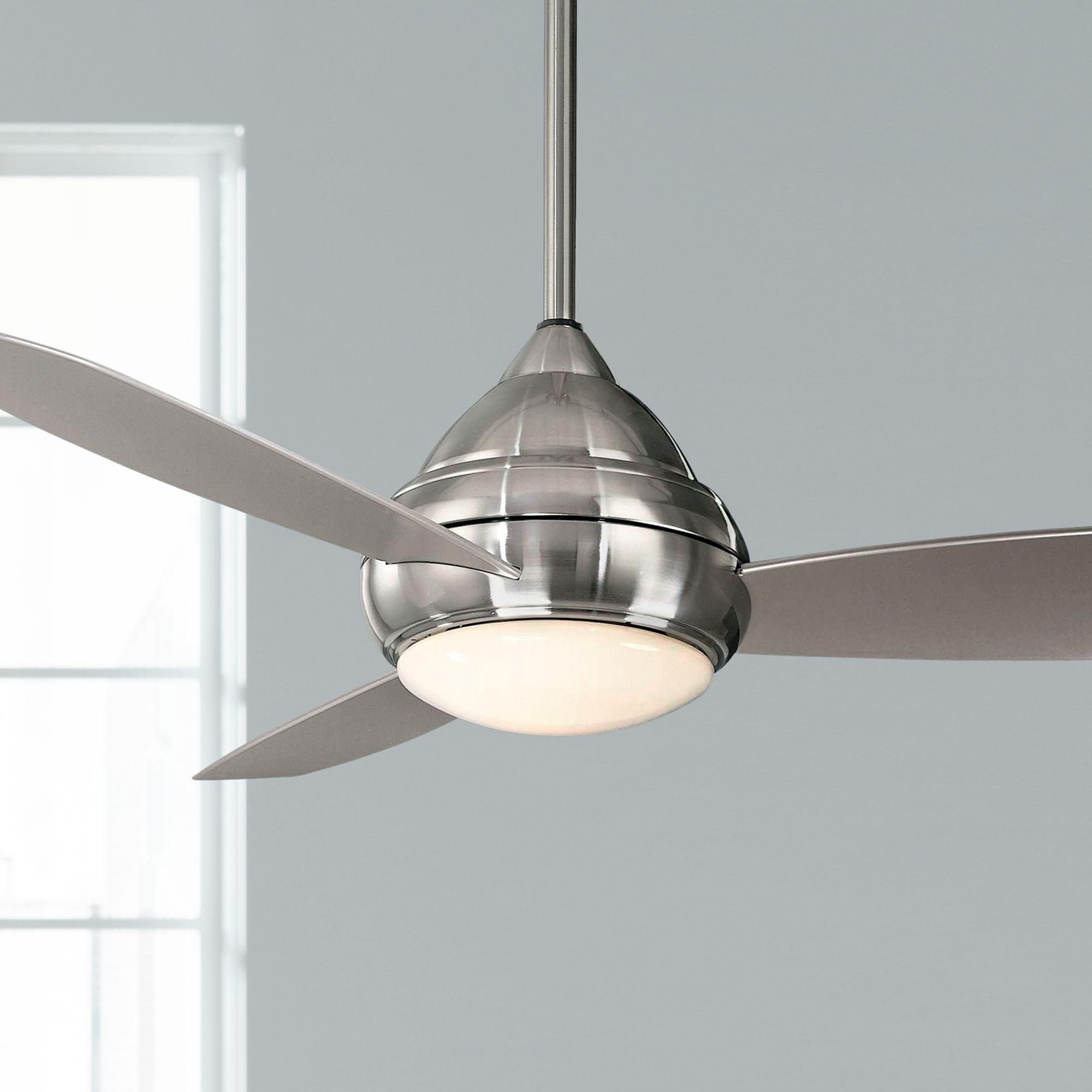 52" Minka Concept I Wet Location Brushed Nickel Ceiling Fan