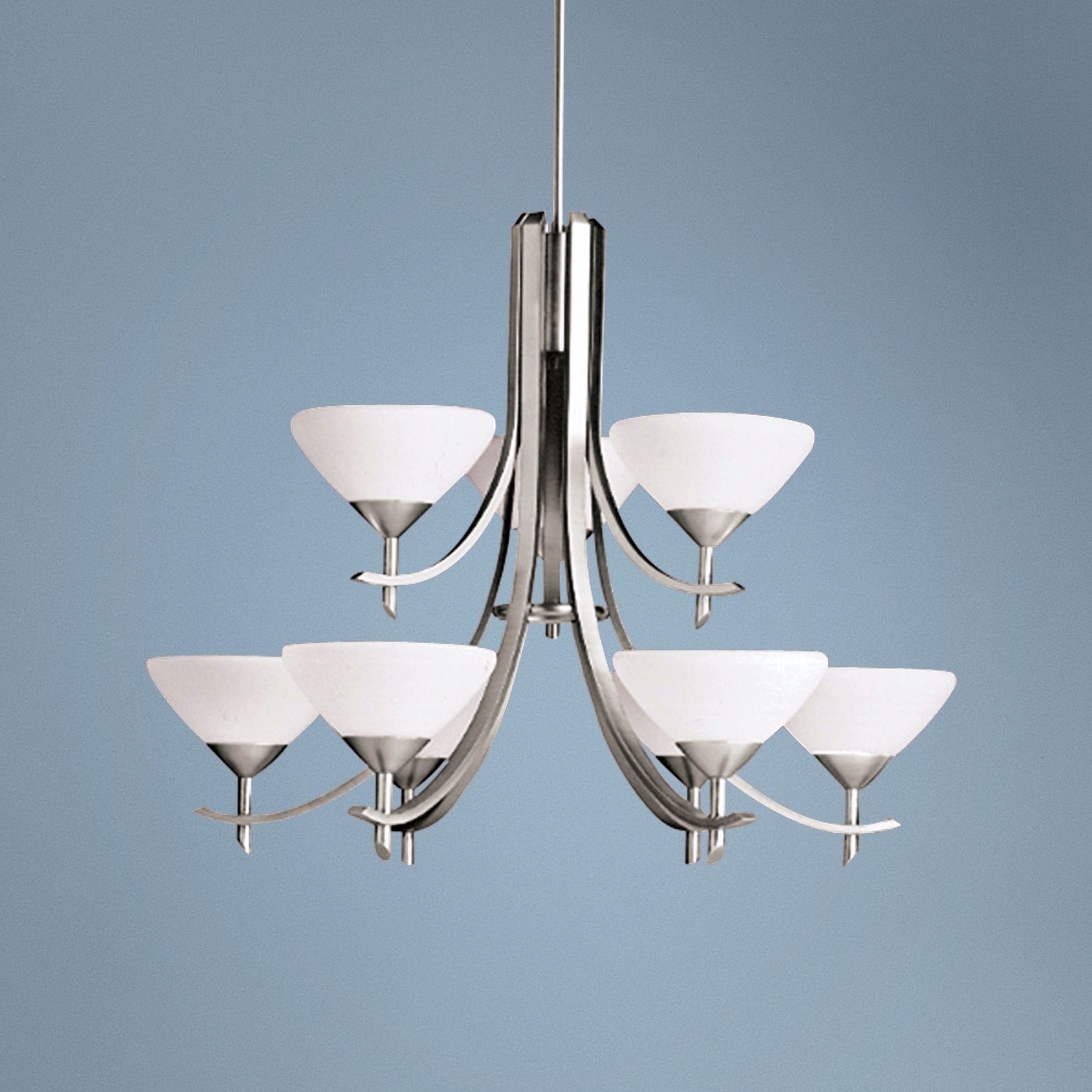 Olympia Collection Pewter 32" Wide 9-Light Chandelier