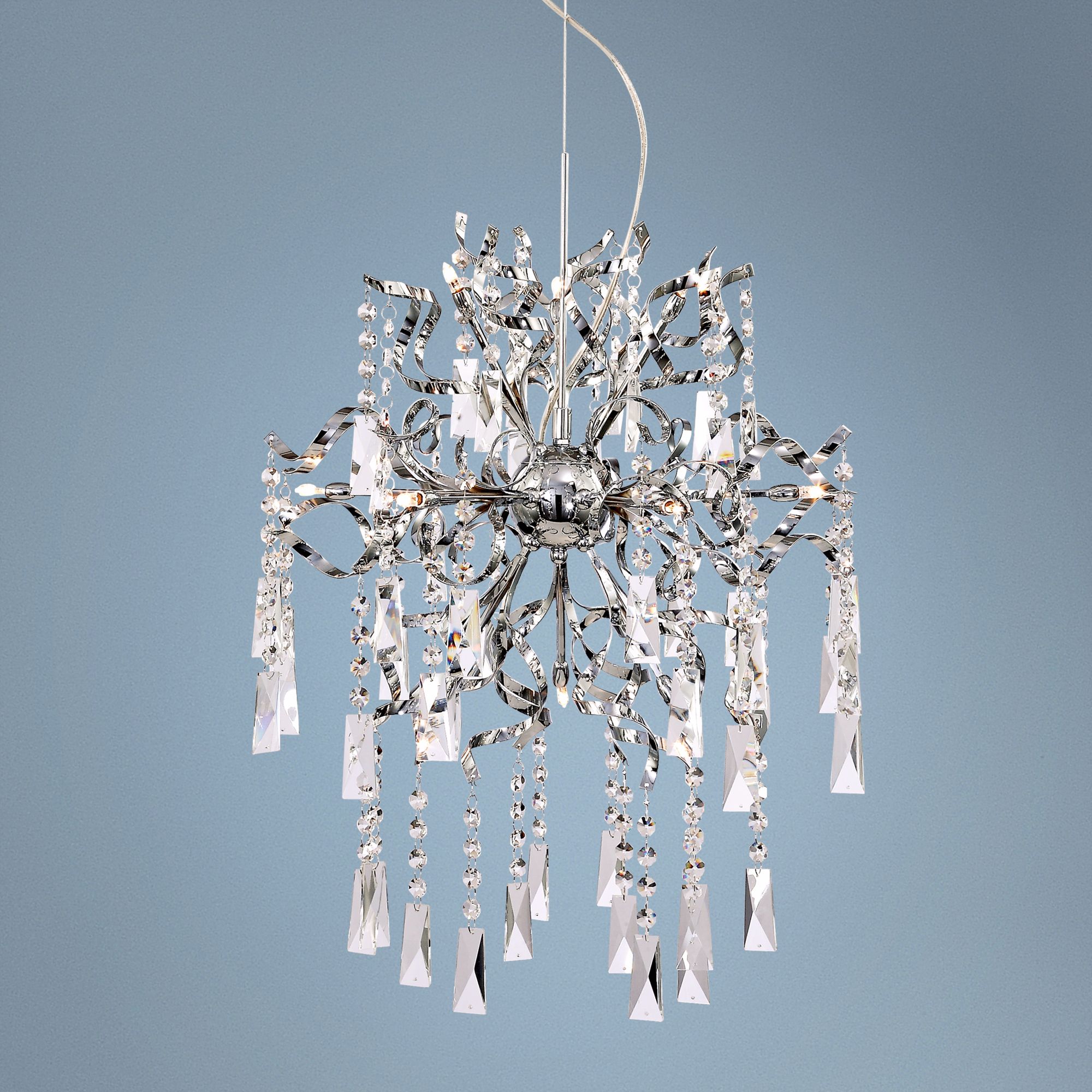 Possini Ribbon Crystal 12-Light Halogen Pendant Chandelier