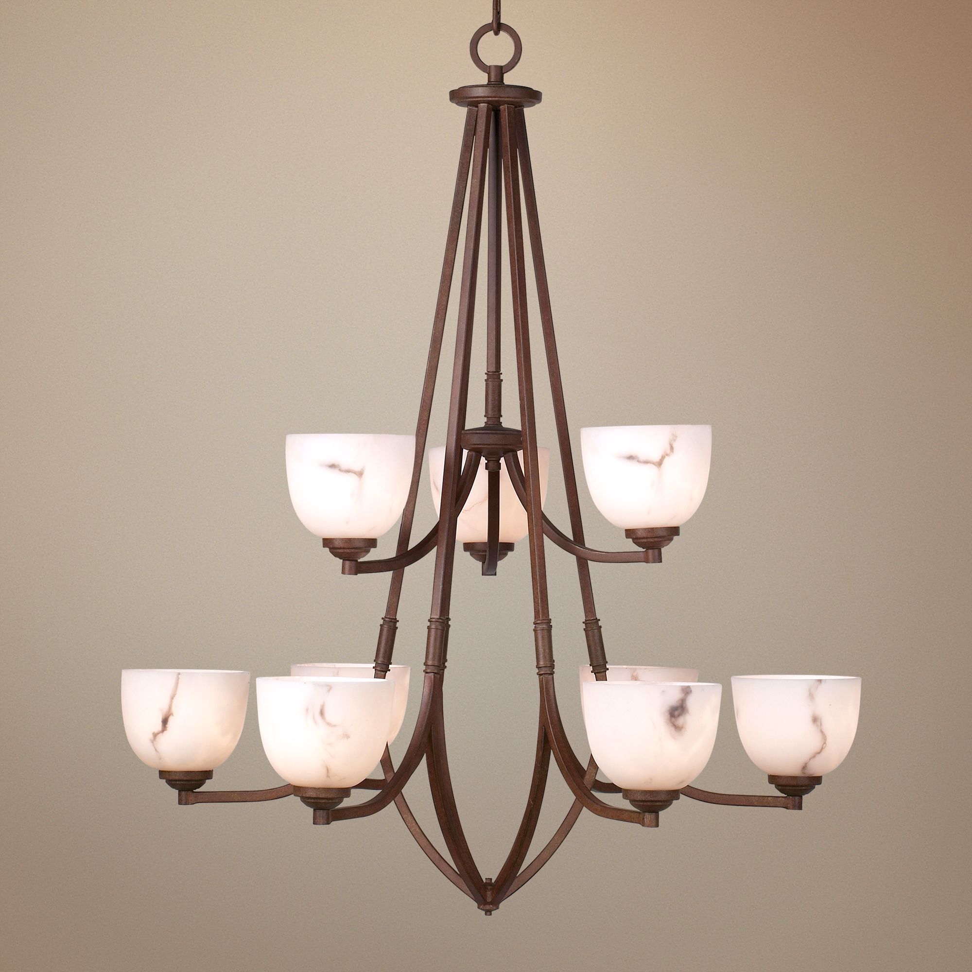 Calavera Collection 33" Wide Nine Light Chandelier