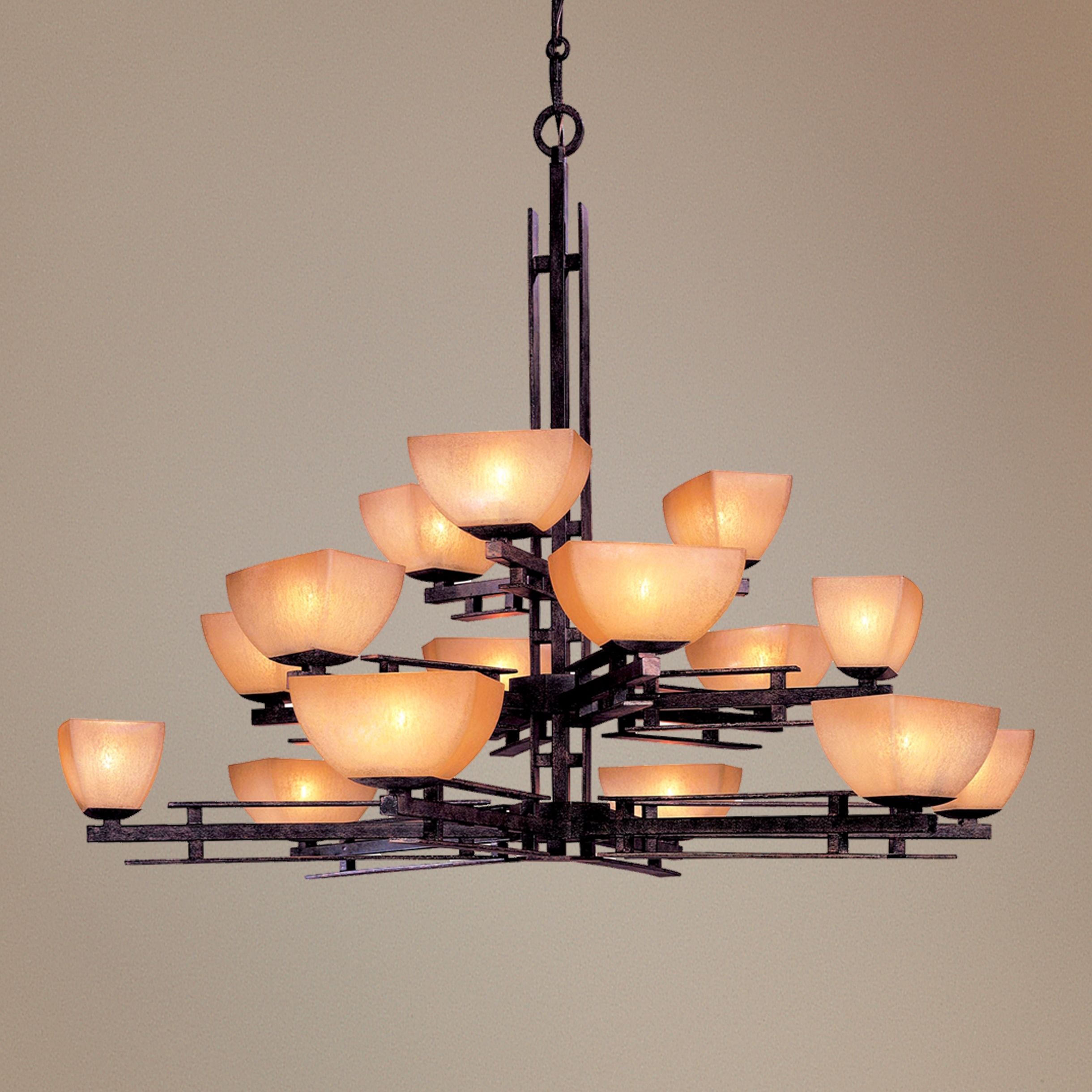 Lineage Collection 35 1/4" High Three Tiered Chandelier