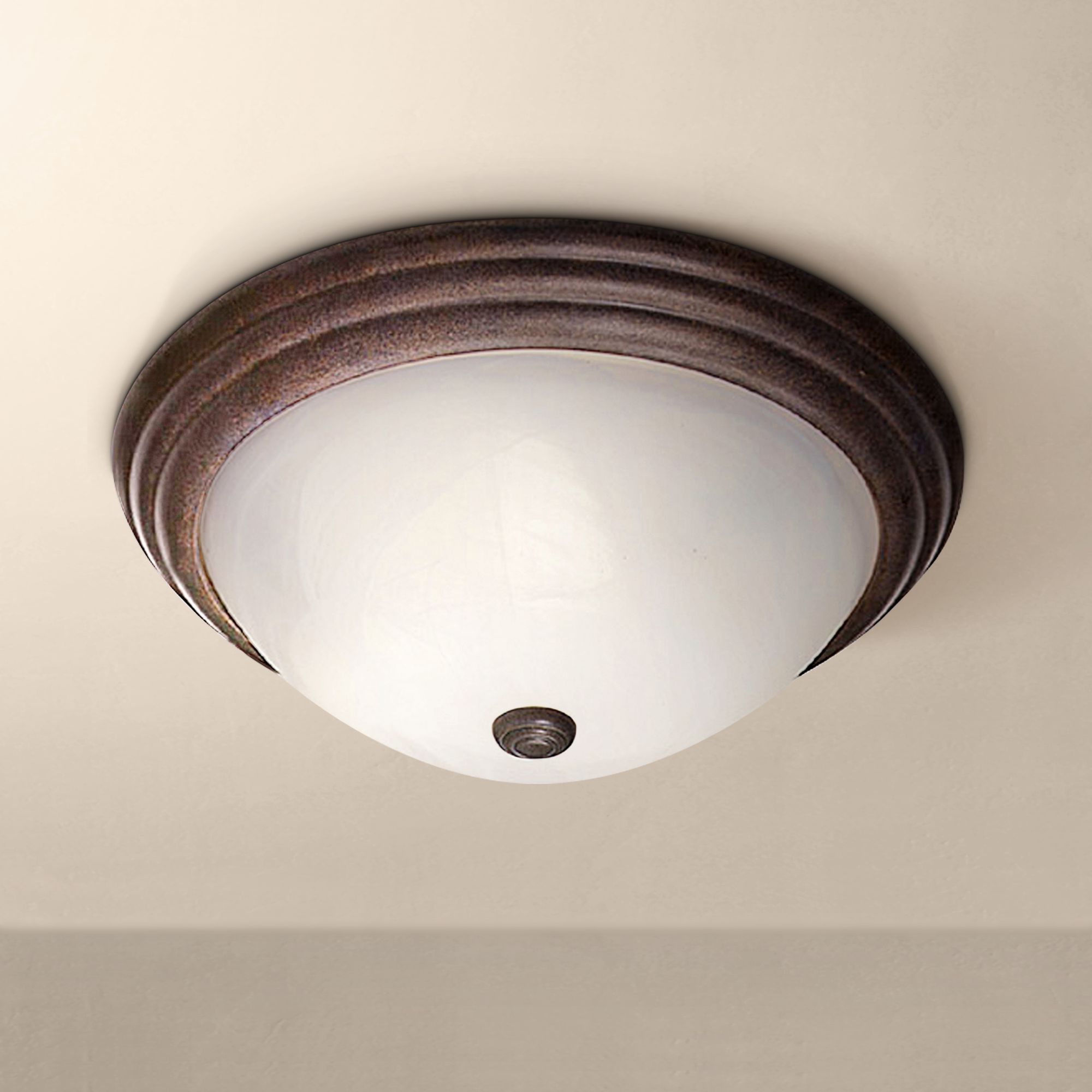 Bronze Ring 11" Wide Ceiling Light Fixture