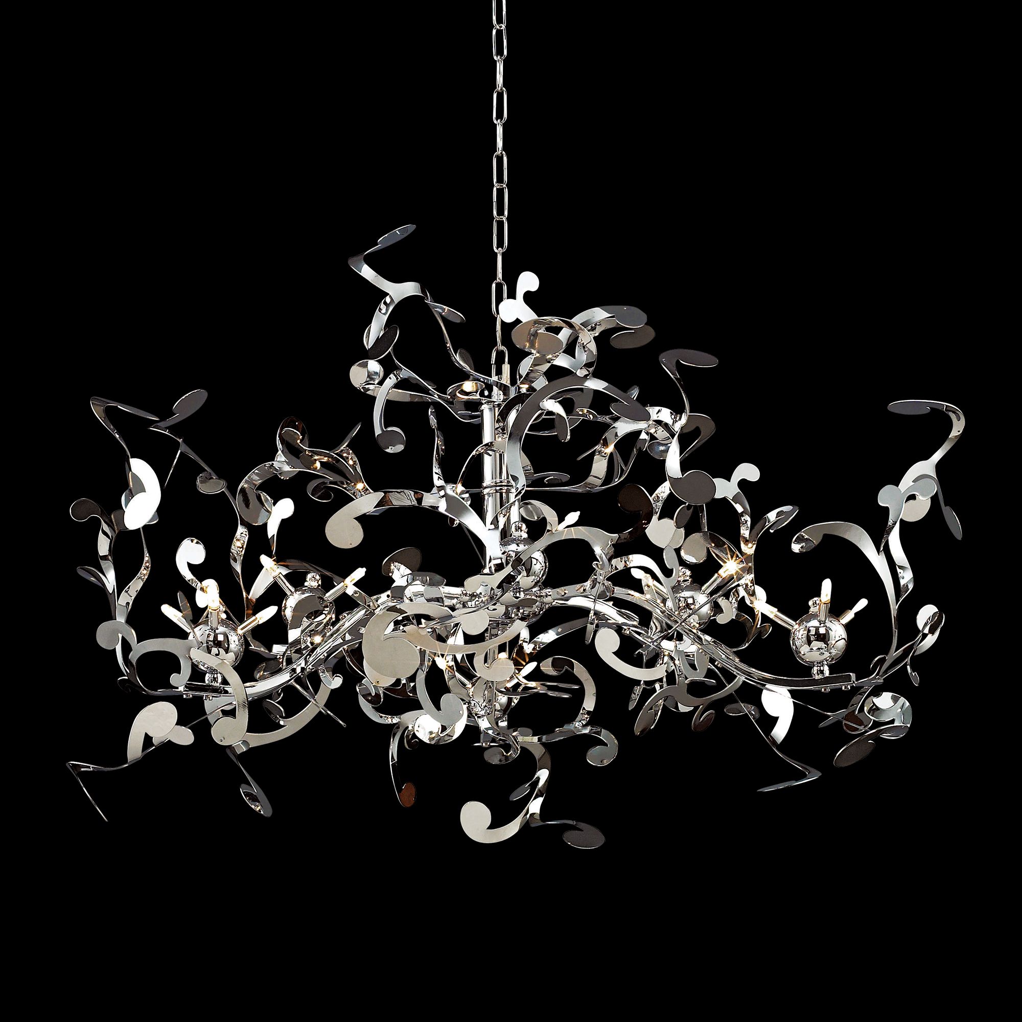Possini Euro Design 18-Light Curly Ribbon Pendant