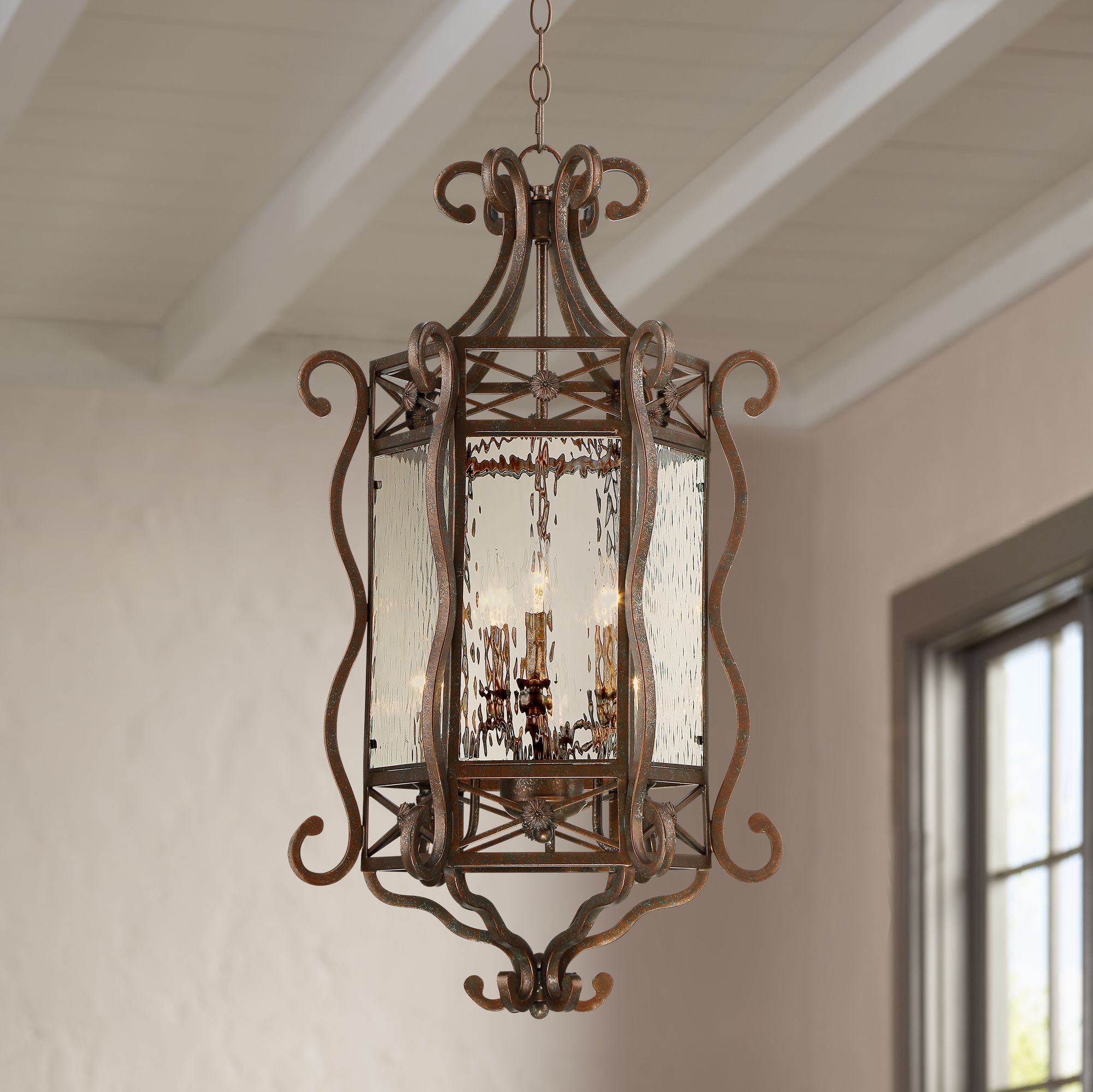 chandelier chain mediterranean light covers lamps plus grimaldi foyer bronze