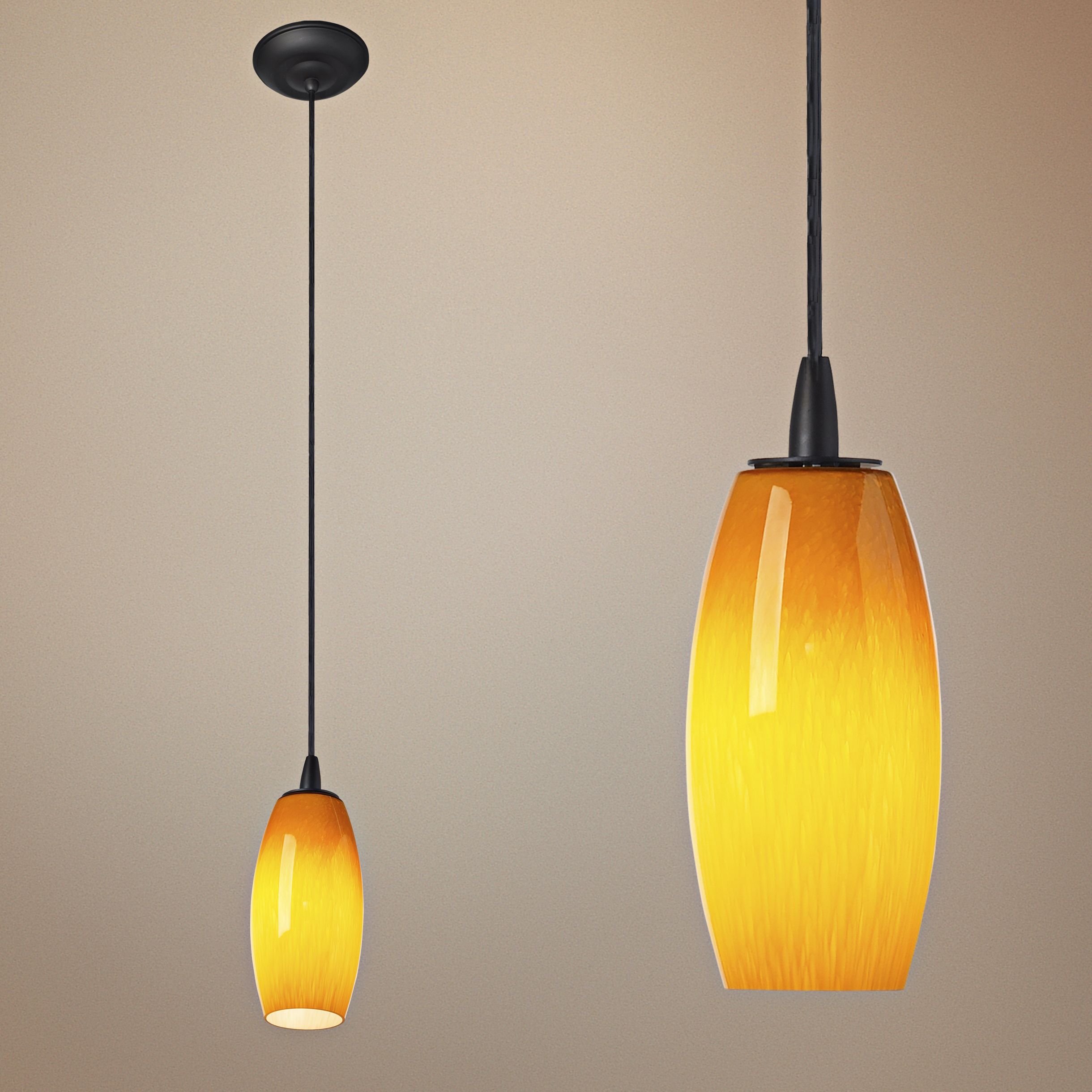 Forecast Amber Cirrus Glass Mini Pendant Chandelier