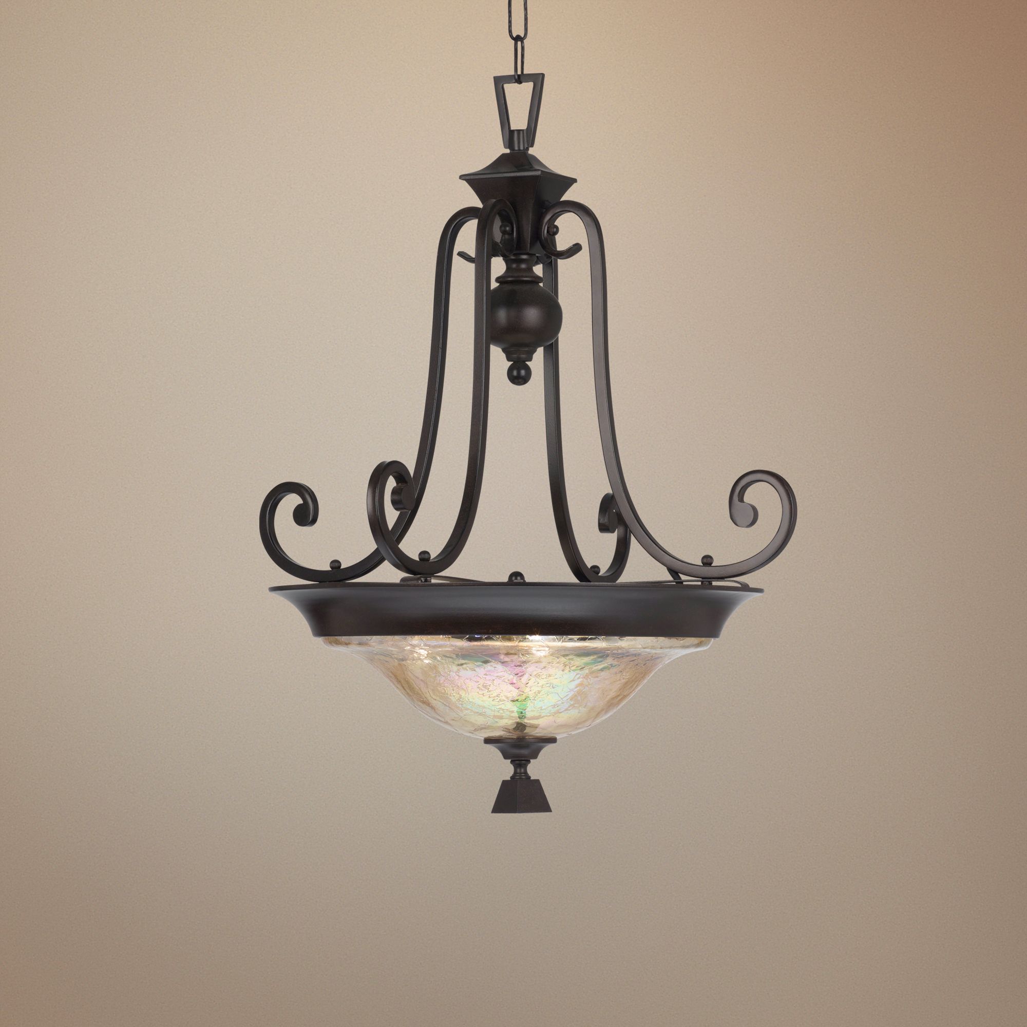 Elba Collection Three Light Pendant Chandelier